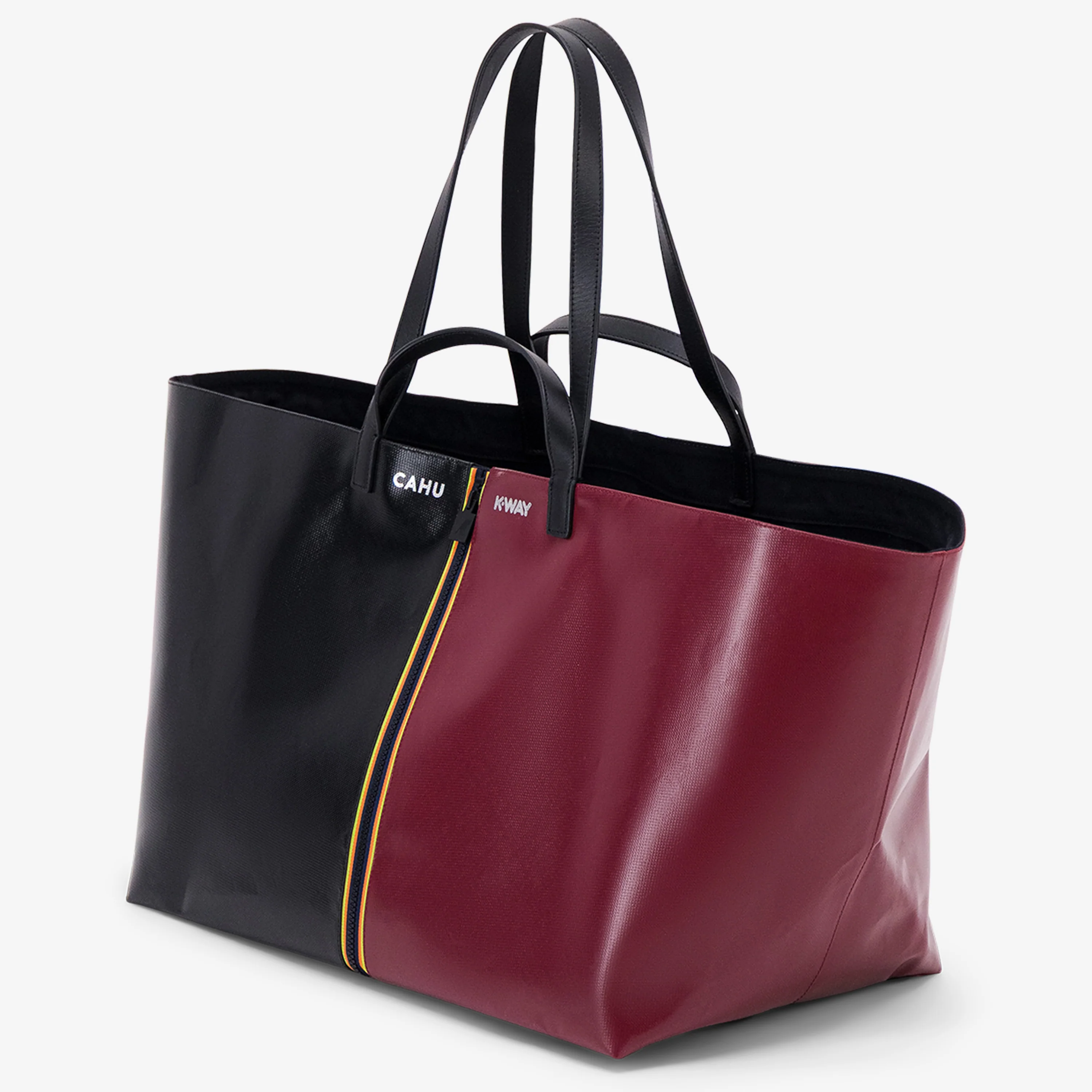 PRATIQUE LARGE - Bags - TOTE BAG - Unisex - BLACK-RED DK AMARANTO - Image 2