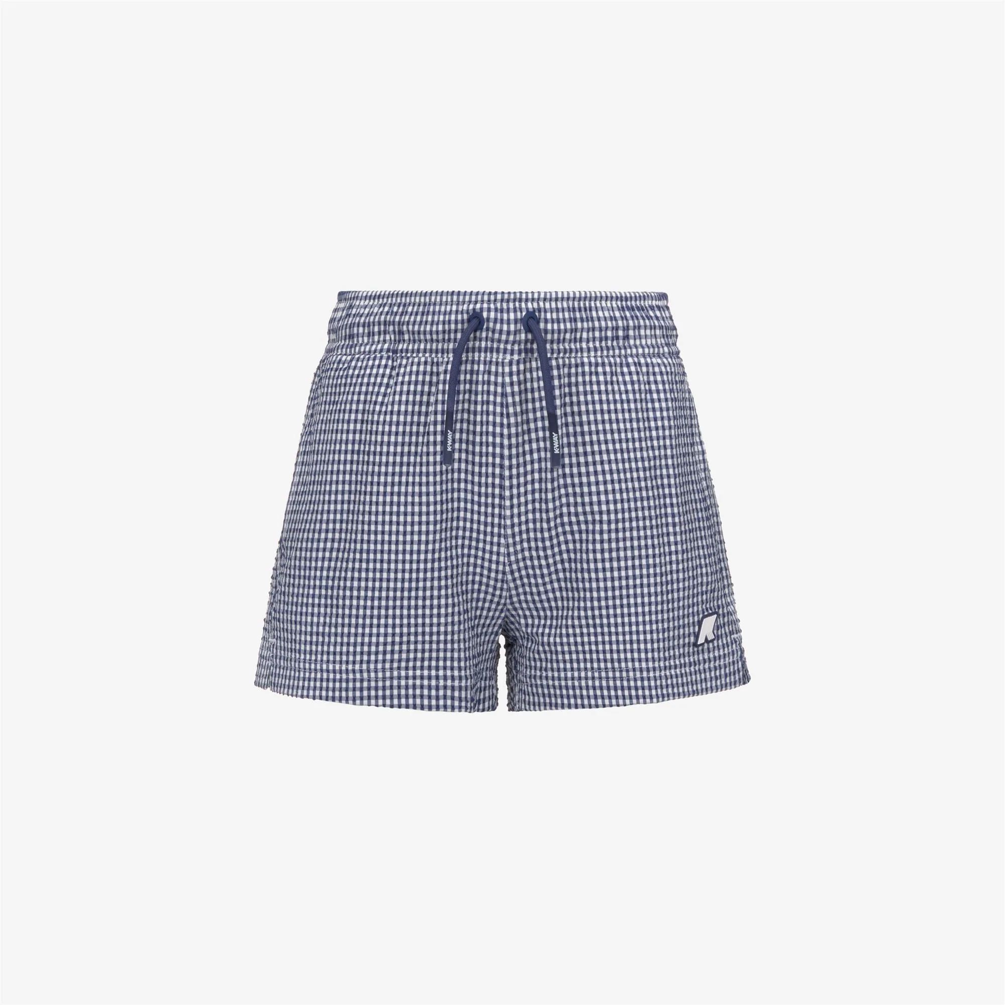 P. HAZEL CHECK BEACH - Bathing Suits - Swimming Trunks - Boy - WHITE-BLUE DEEP COBALT