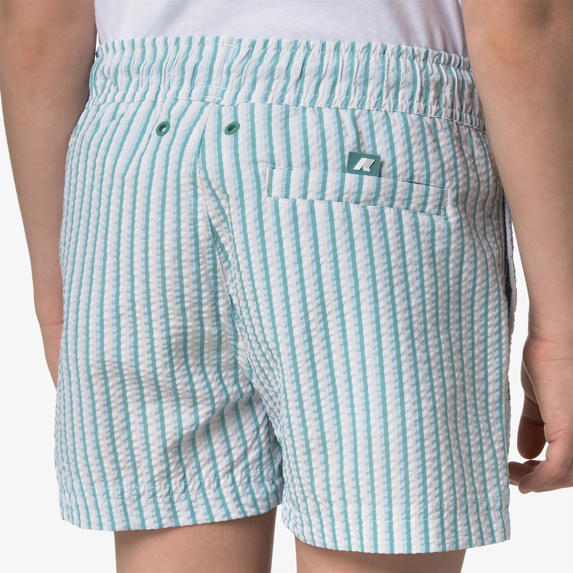 P. HAZEL MULTISTRIPES BEACH - Bathing Suits - Swimming Trunks - Boy - WHITE-BEIGE-LTBLUE-GREEN - Image 2