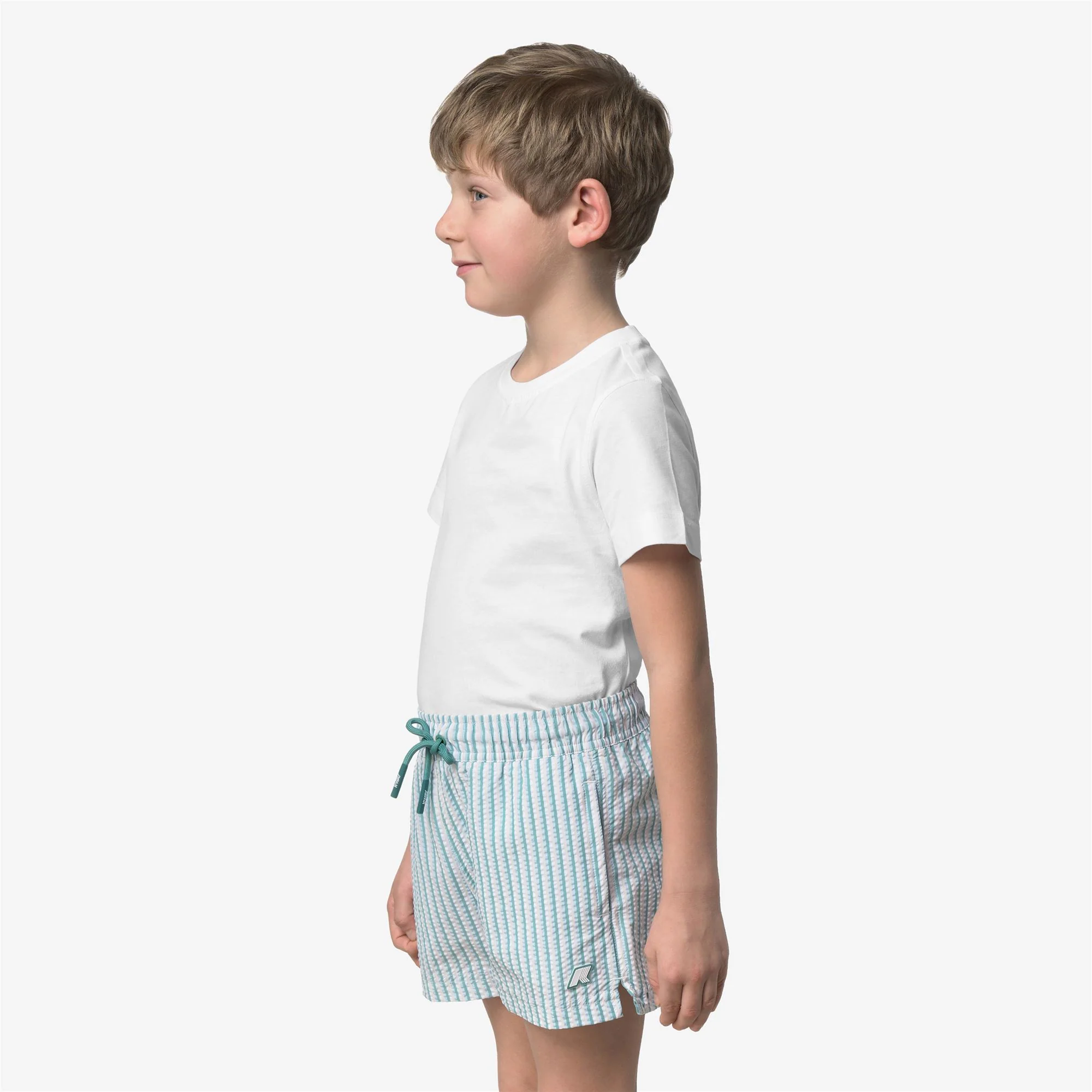 P. HAZEL MULTISTRIPES BEACH - Bathing Suits - Swimming Trunks - Boy - WHITE-BEIGE-LTBLUE-GREEN - Image 4