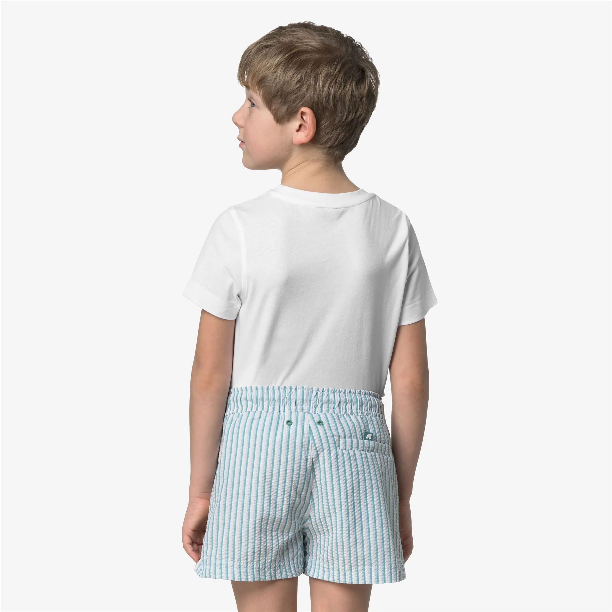 P. HAZEL MULTISTRIPES BEACH - Bathing Suits - Swimming Trunks - Boy - WHITE-BEIGE-LTBLUE-GREEN - Image 5