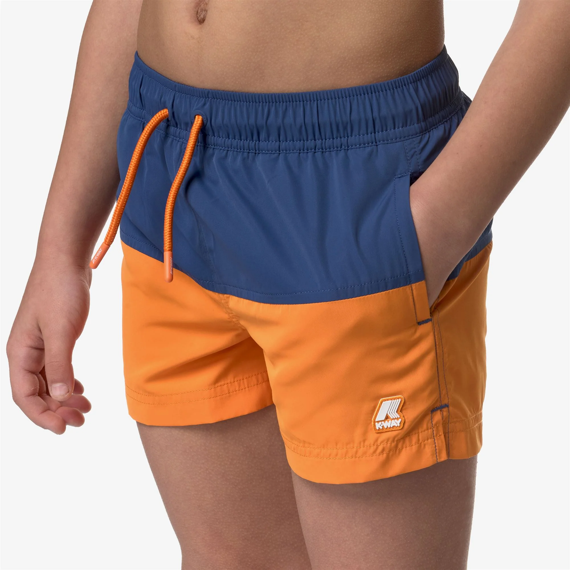 P. LESLIE - Bathing Suits - Swimming Trunks - Boy - BLUE FIORD-ORANGE MD - Image 2