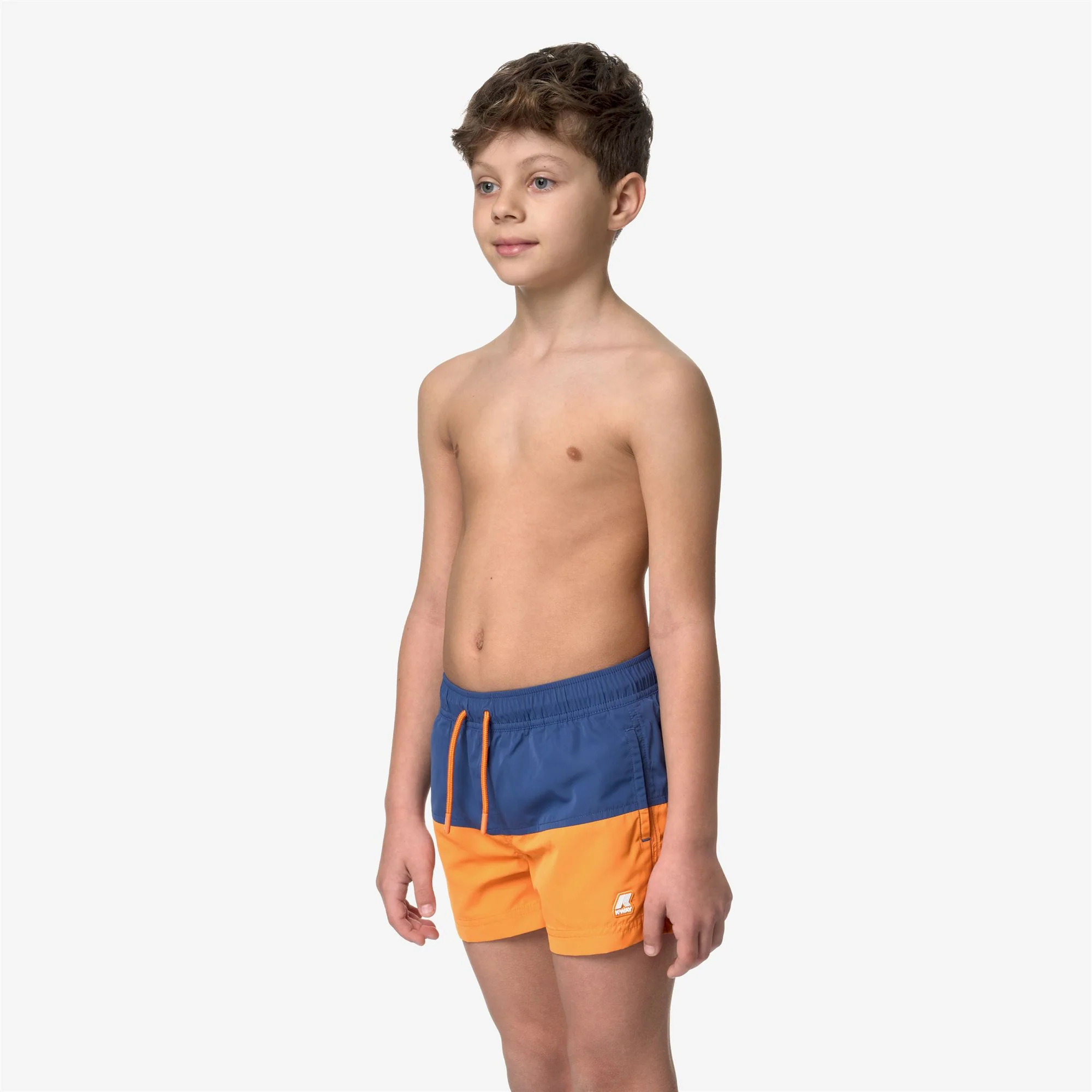 P. LESLIE - Bathing Suits - Swimming Trunks - Boy - BLUE FIORD-ORANGE MD - Image 4