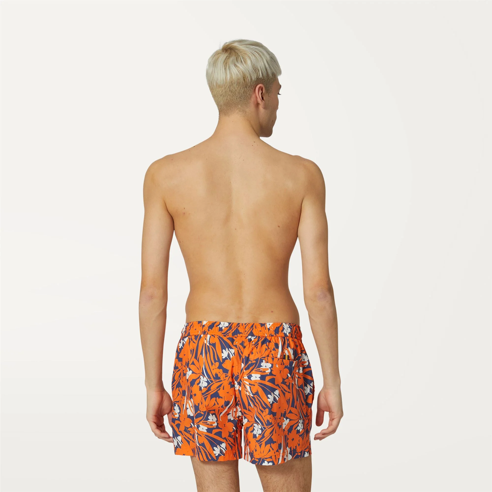 AIRY GRAPHIC - Bathing Suits - Swimming Trunks - Man - FLOWERS BLUE ORANGE - Image 5