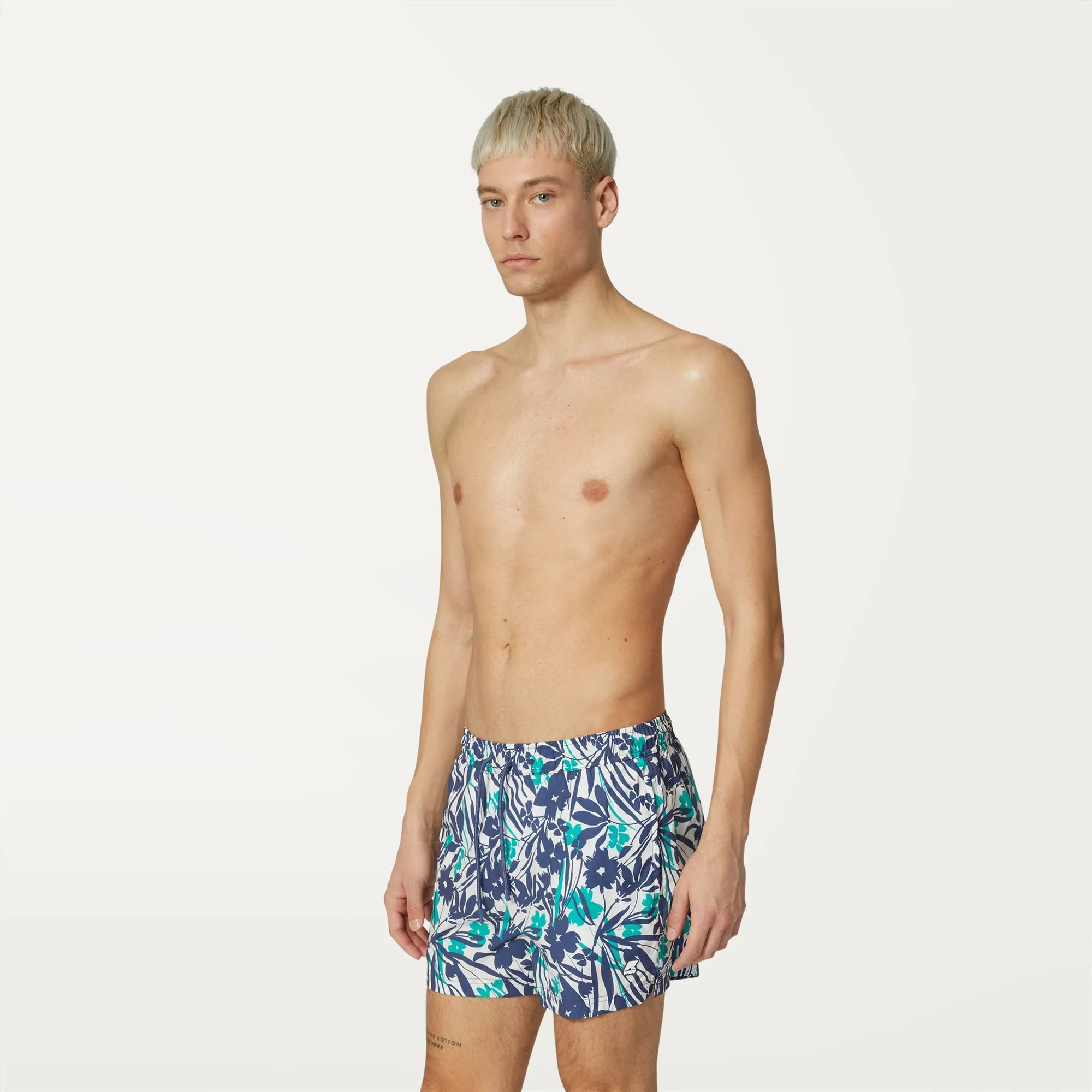 AIRY GRAPHIC - Bathing Suits - Swimming Trunks - Man - FLOWERS WHITE INDIGO - Image 4