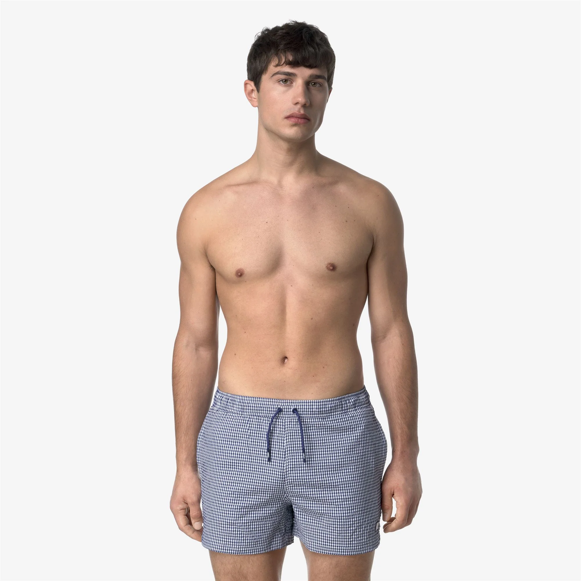 HAZEL CHECK BEACH - Bathing Suits - Swimming Trunks - Man - WHITE-BLUE DEEP COBALT - Image 3