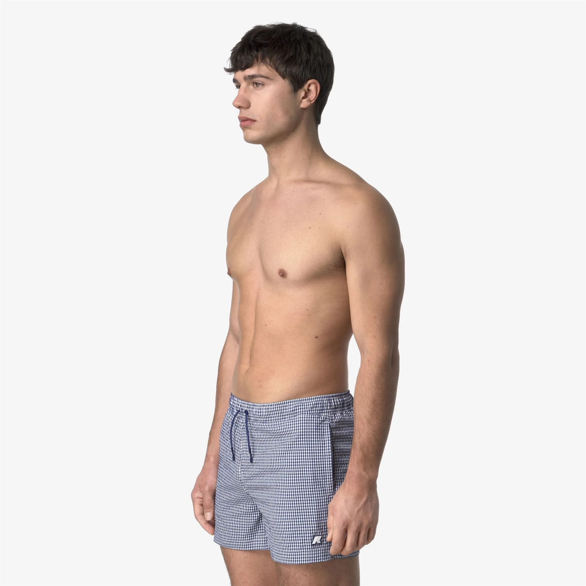 HAZEL CHECK BEACH - Bathing Suits - Swimming Trunks - Man - WHITE-BLUE DEEP COBALT - Image 4
