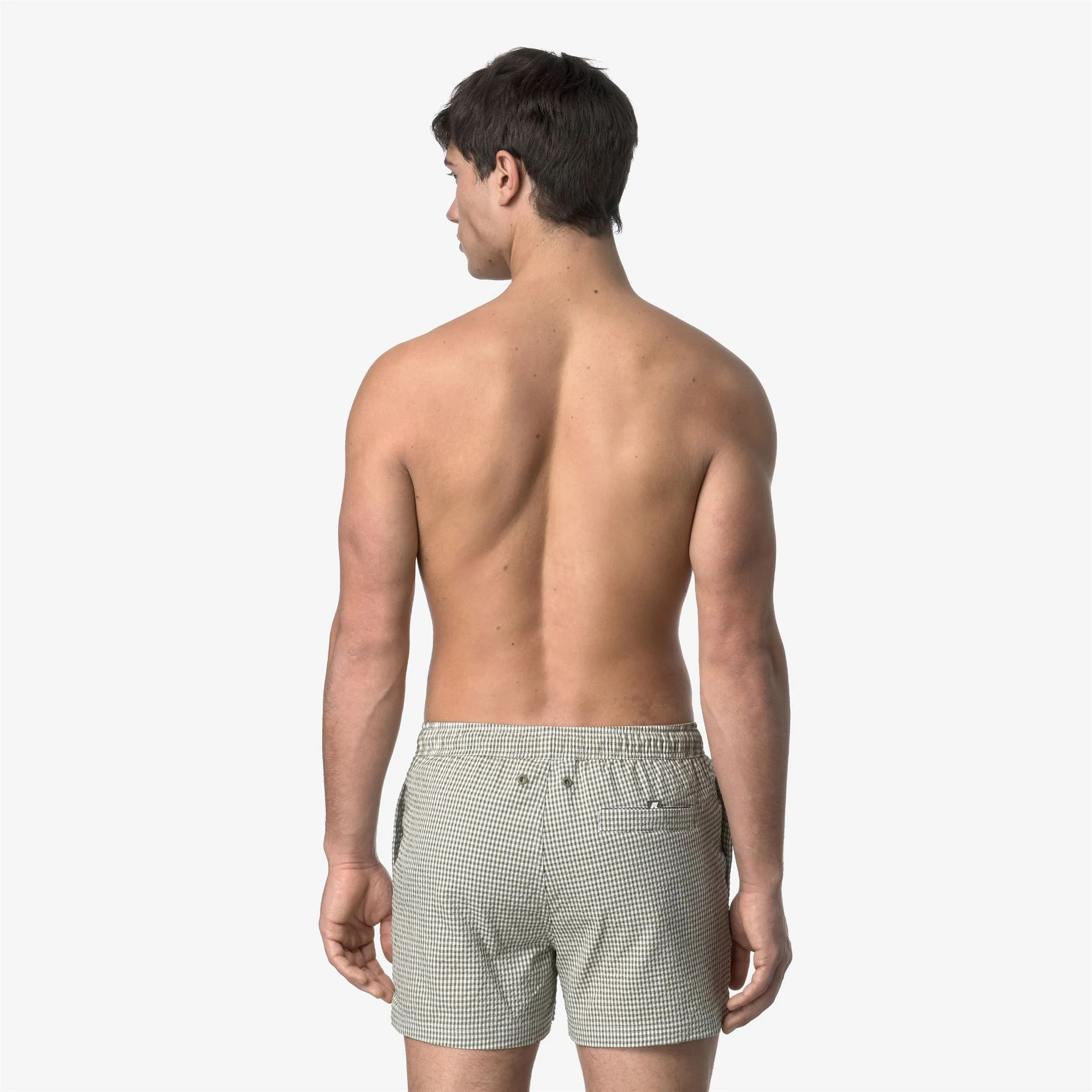 HAZEL CHECK BEACH - Bathing Suits - Swimming Trunks - Man - WHITE-GREEN LICHEN - Image 5