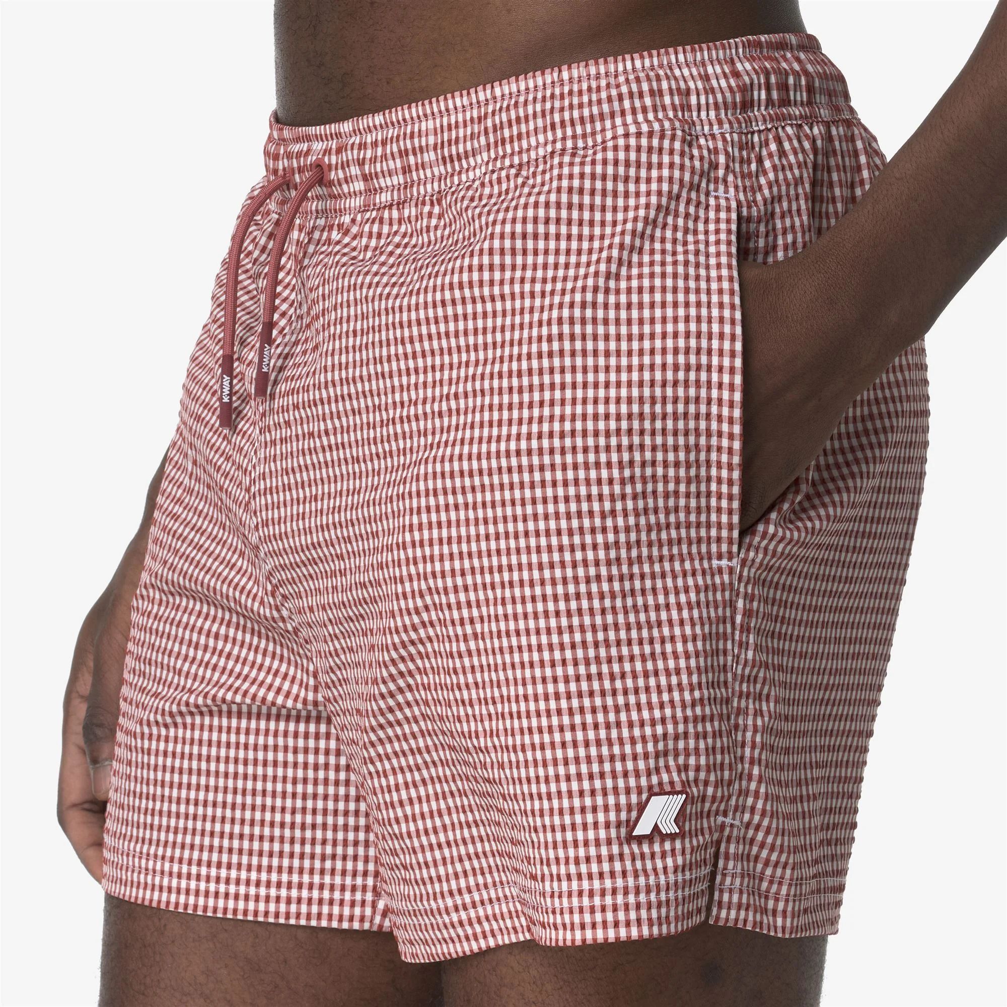 HAZEL CHECK BEACH - Bathing Suits - Swimming Trunks - Man - WHITE-RED BROWNISH - Image 2