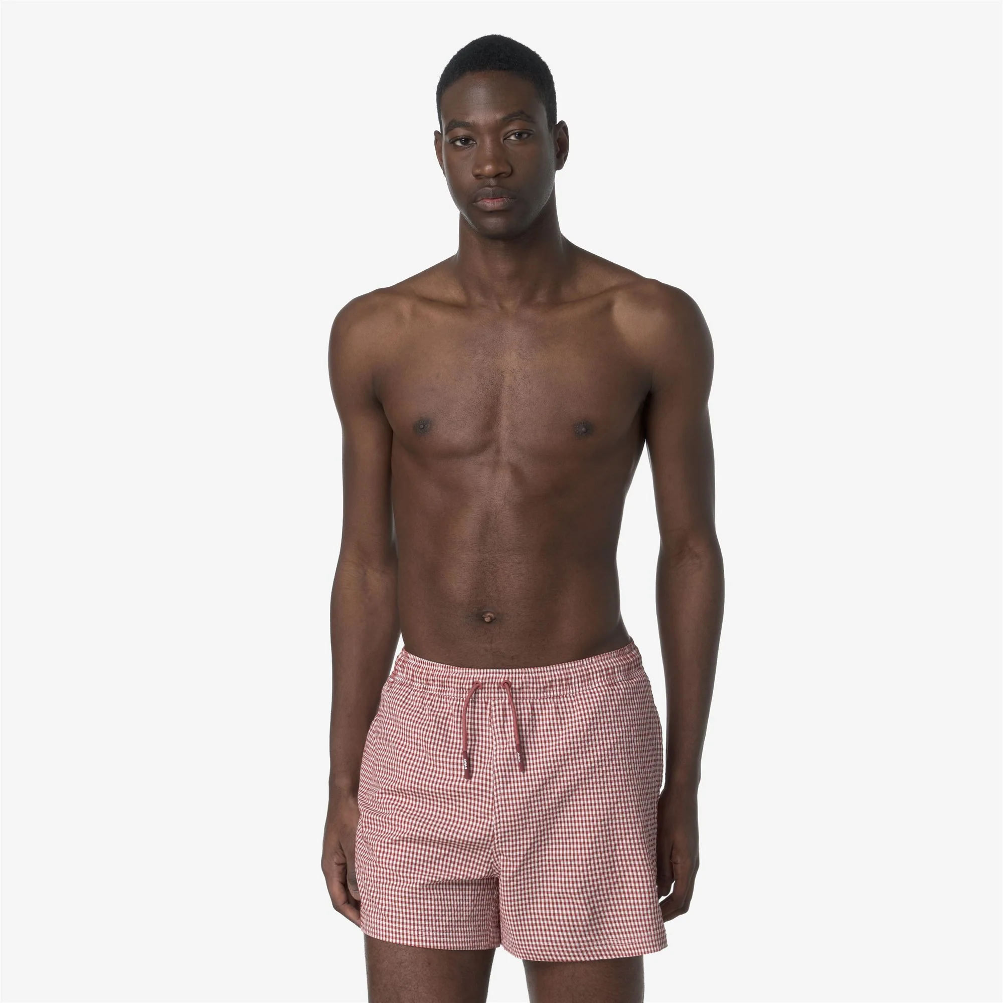 HAZEL CHECK BEACH - Bathing Suits - Swimming Trunks - Man - WHITE-RED BROWNISH - Image 3