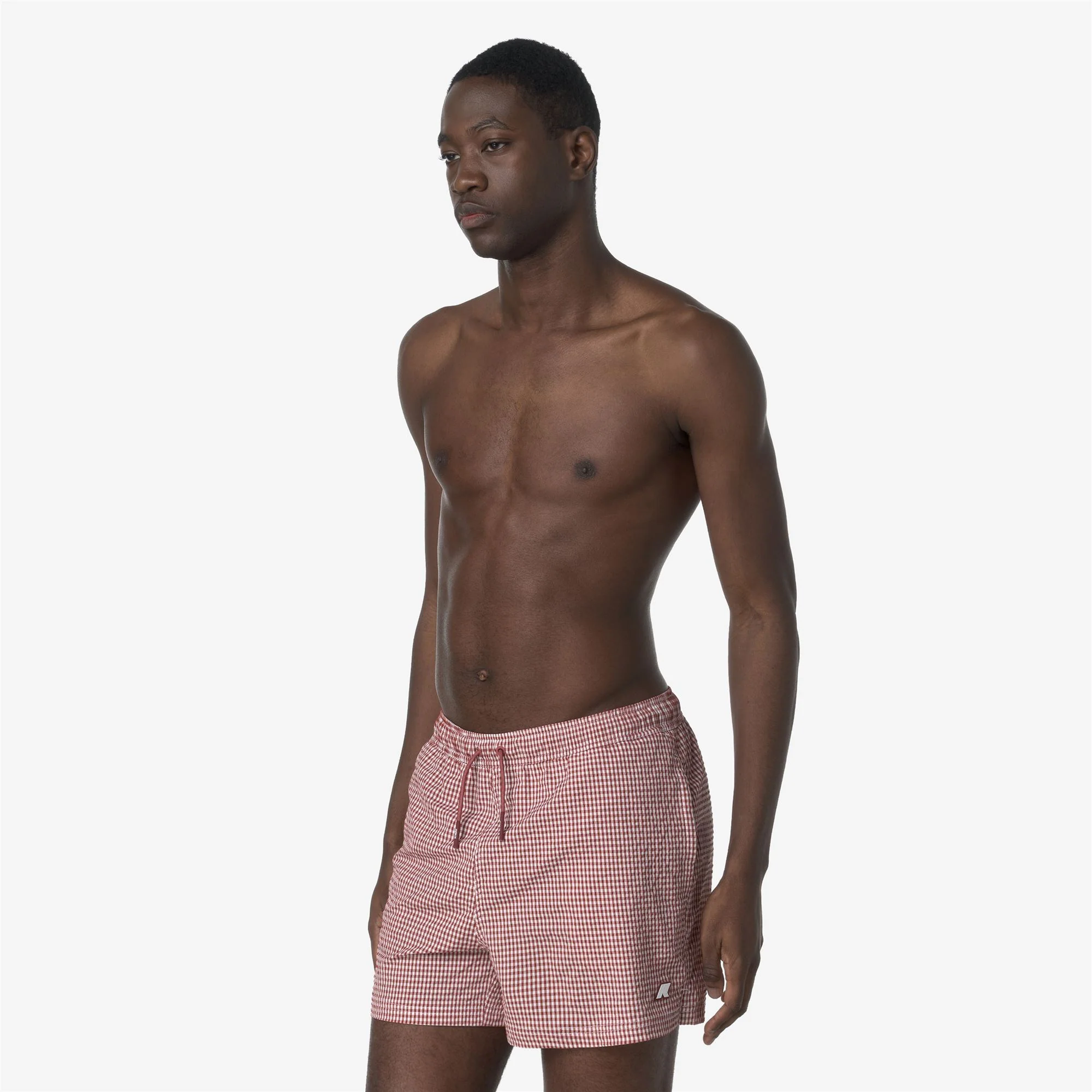 HAZEL CHECK BEACH - Bathing Suits - Swimming Trunks - Man - WHITE-RED BROWNISH - Image 4