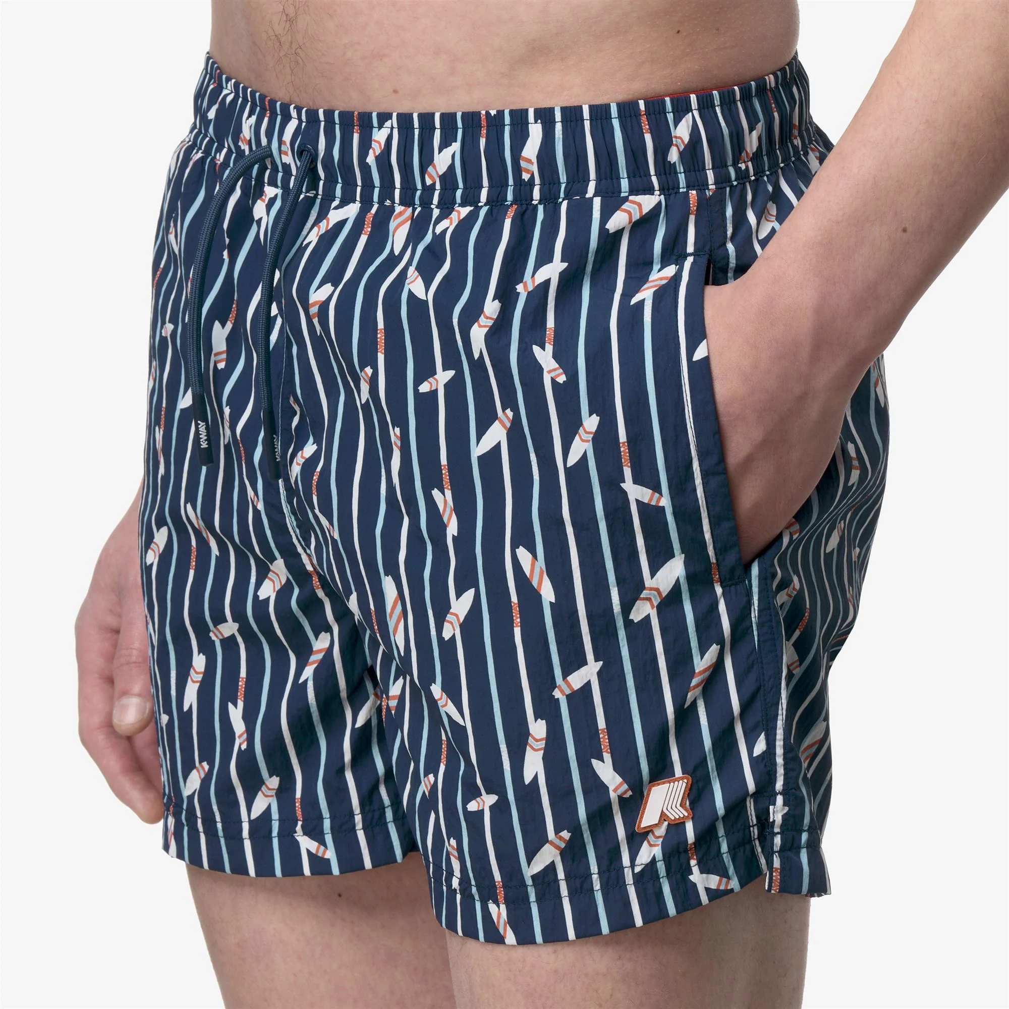 HAZEL GRAPHIC BEACH - Bathing Suits - Swimming Trunks - Man - GRAPHIC SURF AND STRIPES - Image 2