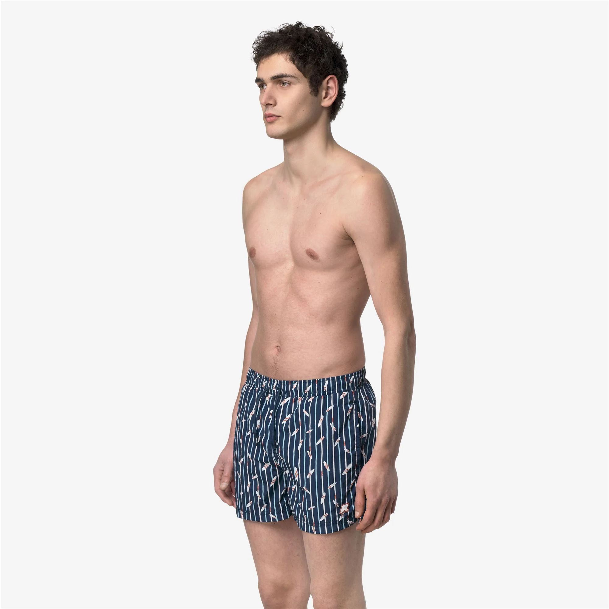 HAZEL GRAPHIC BEACH - Bathing Suits - Swimming Trunks - Man - GRAPHIC SURF AND STRIPES - Image 4