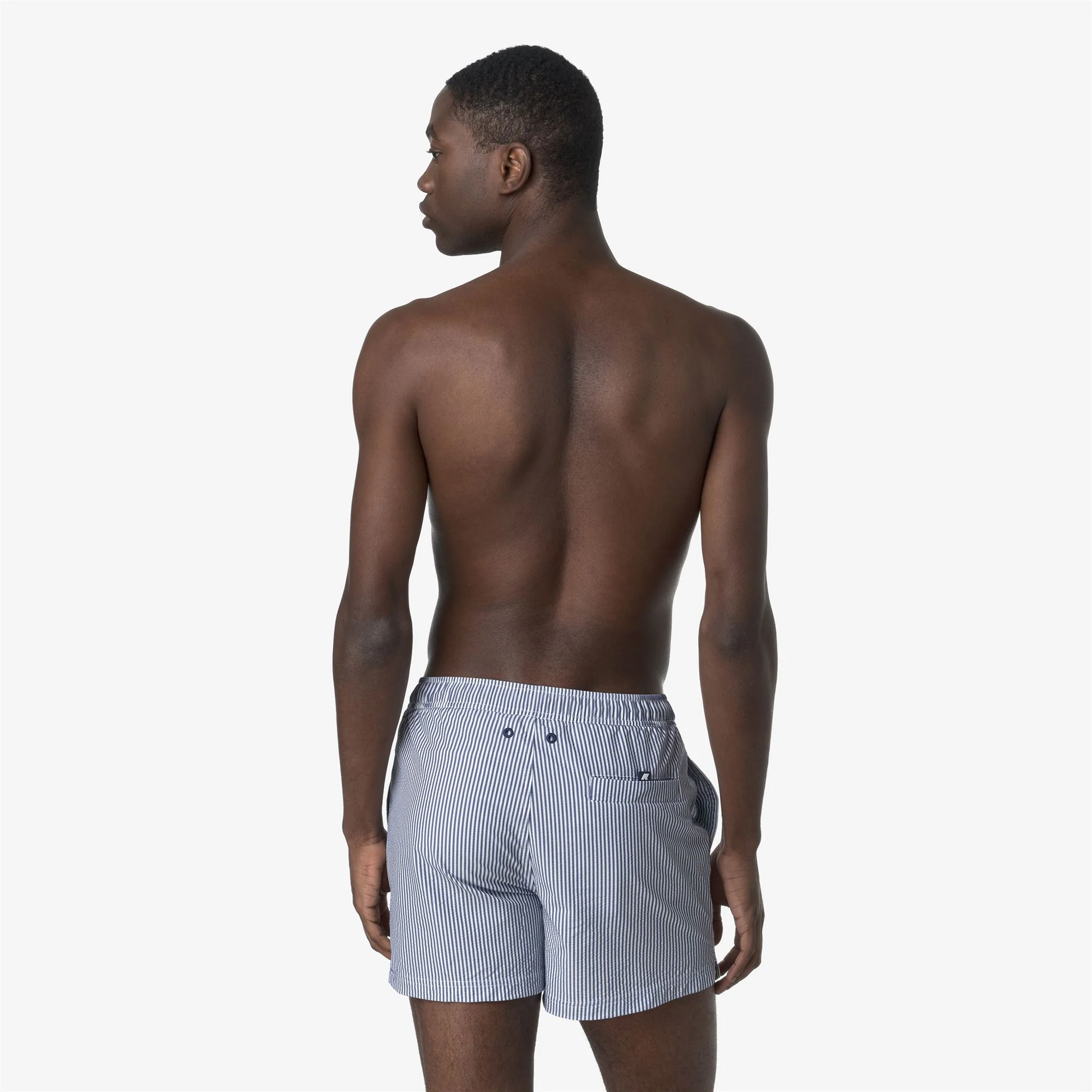 HAZEL MID STRIPES BEACH - Bathing Suits - Swimming Trunks - Man - WHITE-BLUE DEEP COBALT - Image 5