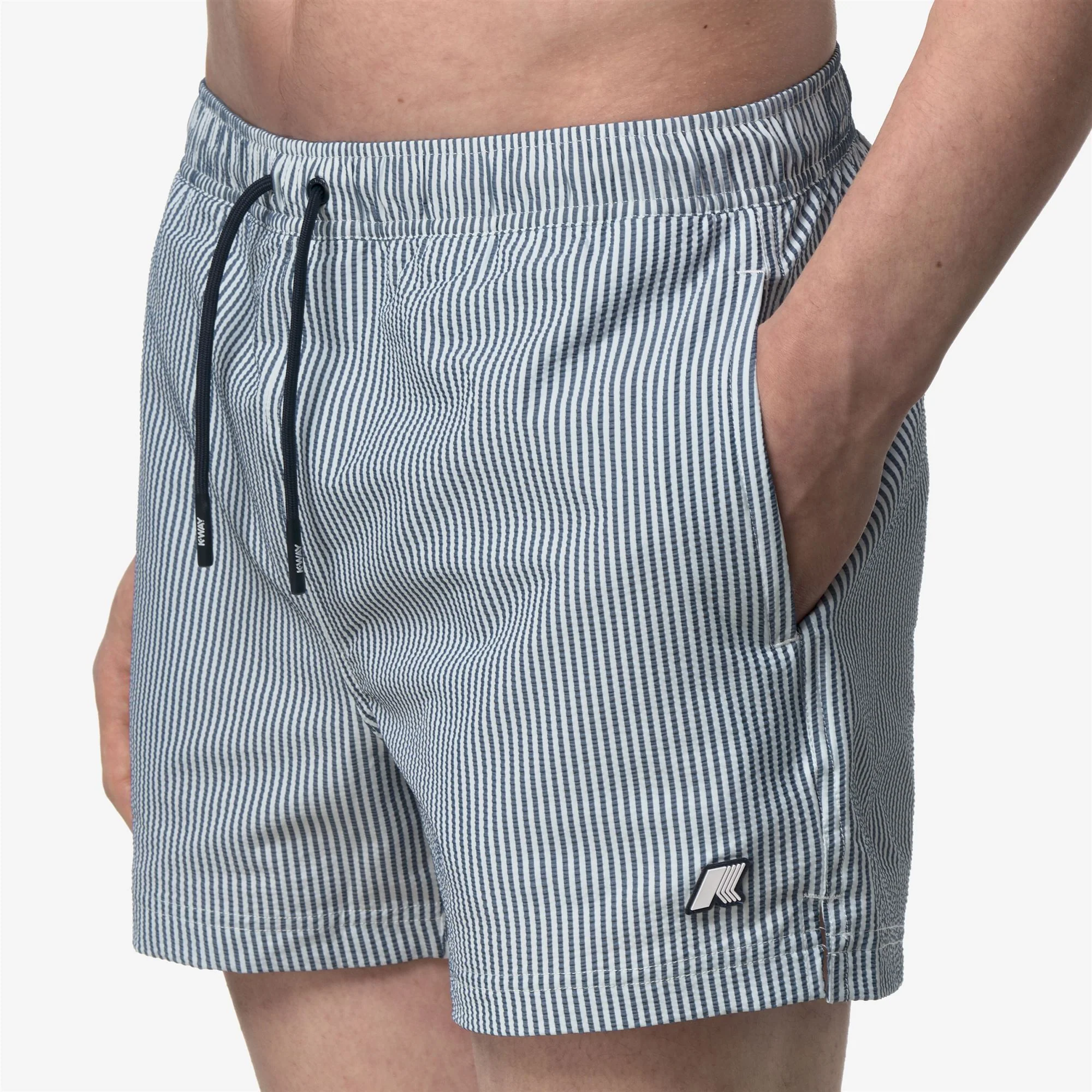 HAZEL MID STRIPES BEACH - Bathing Suits - Swimming Trunks - Man - WHITE-BLUE DEPTH - Image 2