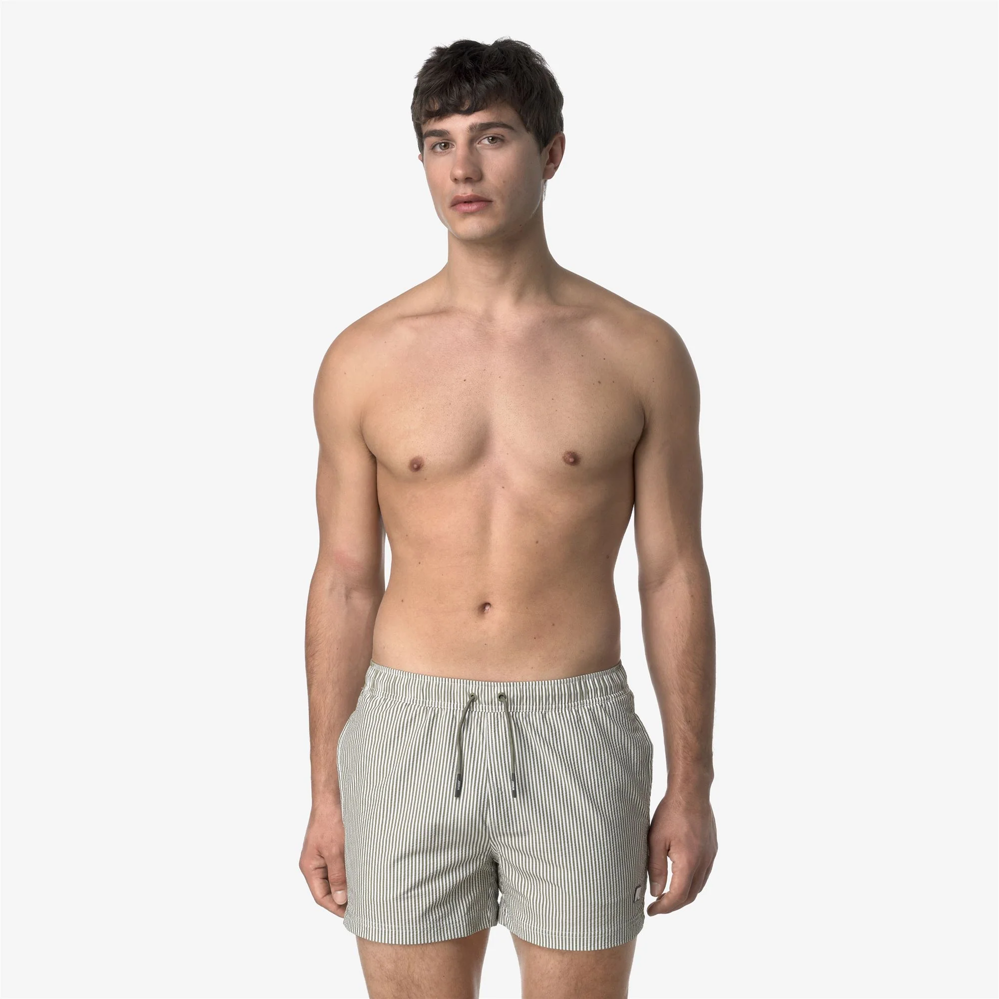 HAZEL MID STRIPES BEACH - Bathing Suits - Swimming Trunks - Man - WHITE-GREEN LICHEN - Image 3