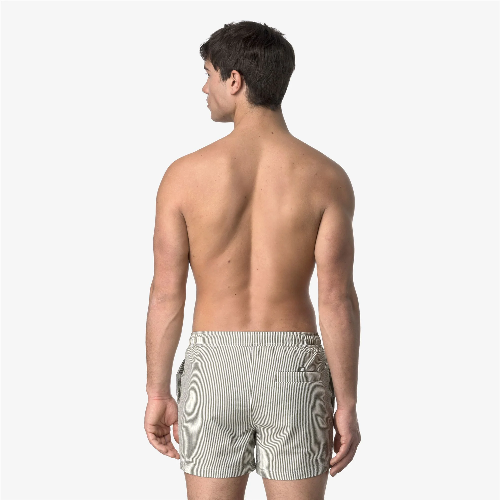 HAZEL MID STRIPES BEACH - Bathing Suits - Swimming Trunks - Man - WHITE-GREEN LICHEN - Image 5