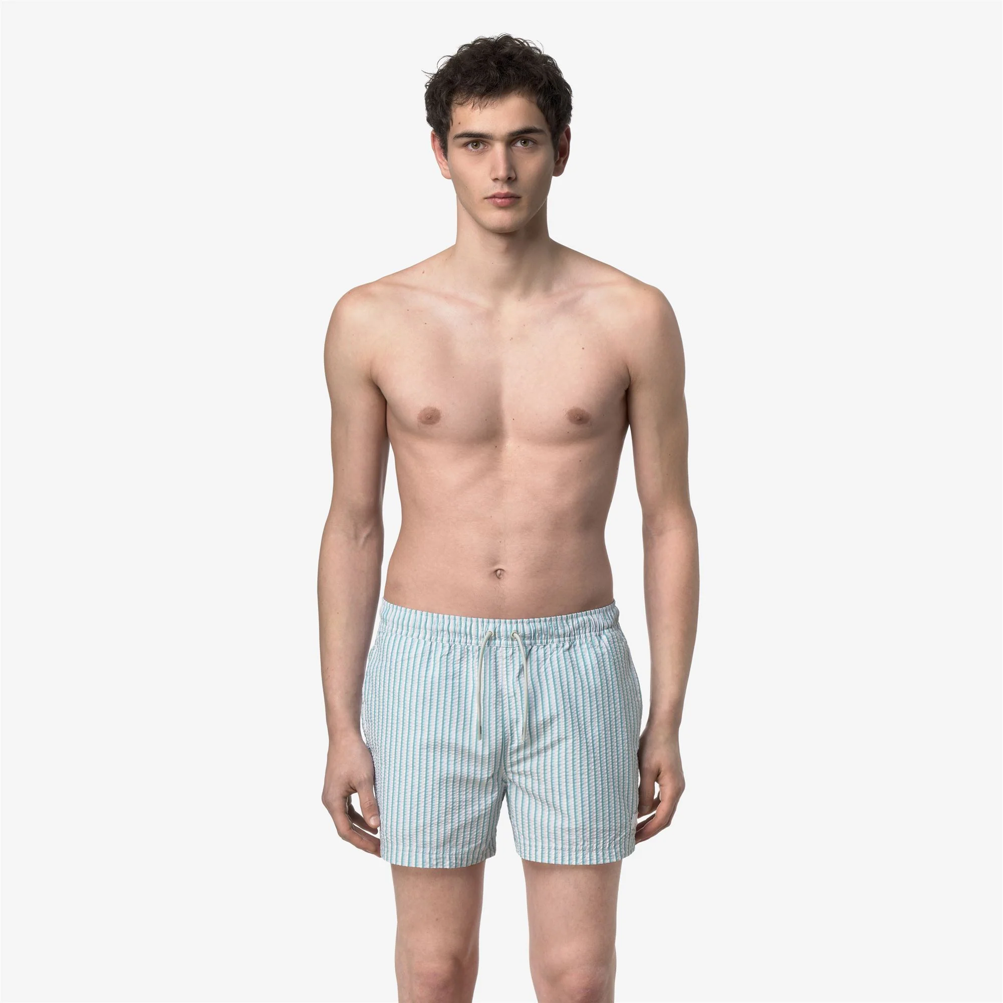 HAZEL MULTISTRIPES BEACH - Bathing Suits - Swimming Trunks - Man - WHITE-BEIGE-LTBLUE-GREEN - Image 3