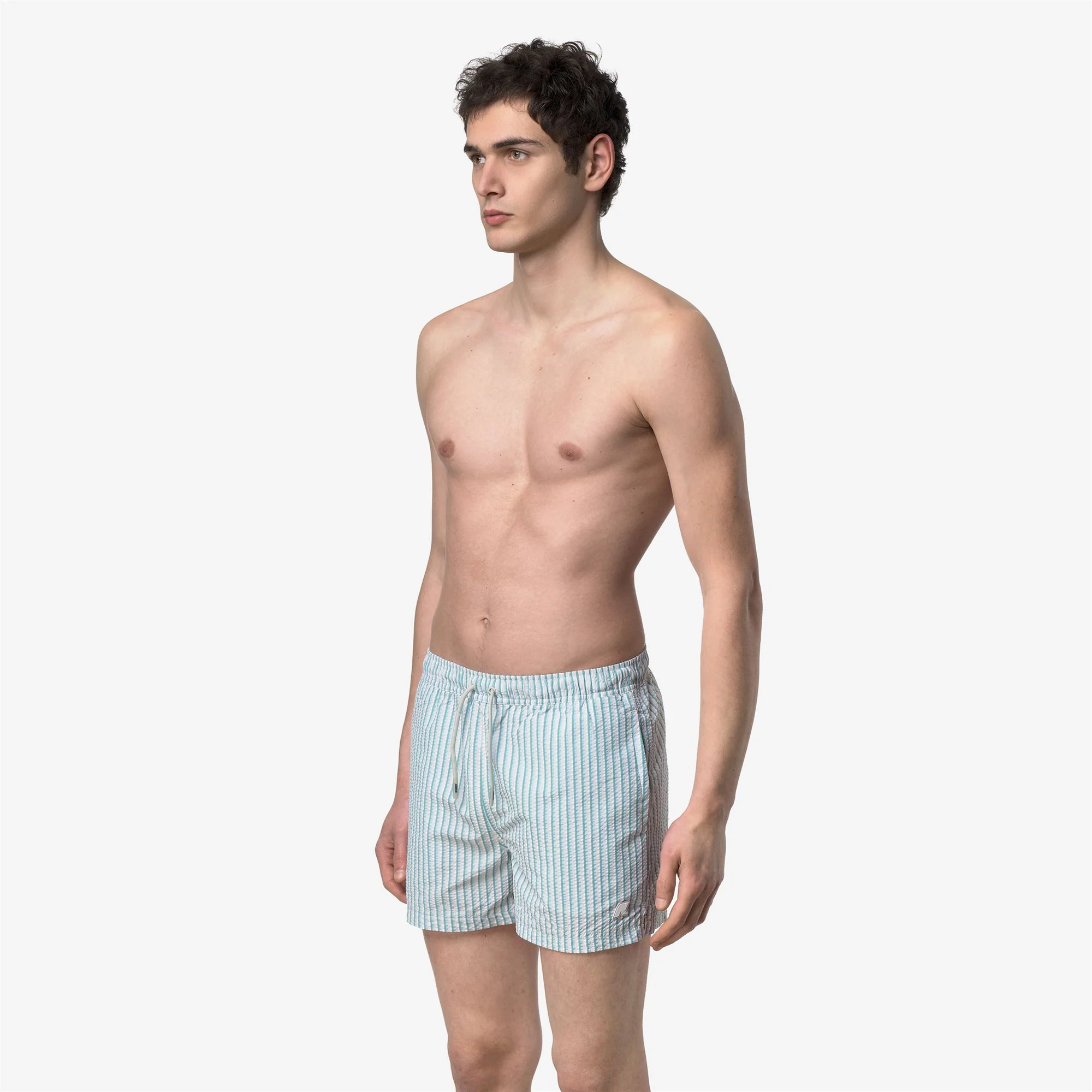 HAZEL MULTISTRIPES BEACH - Bathing Suits - Swimming Trunks - Man - WHITE-BEIGE-LTBLUE-GREEN - Image 4