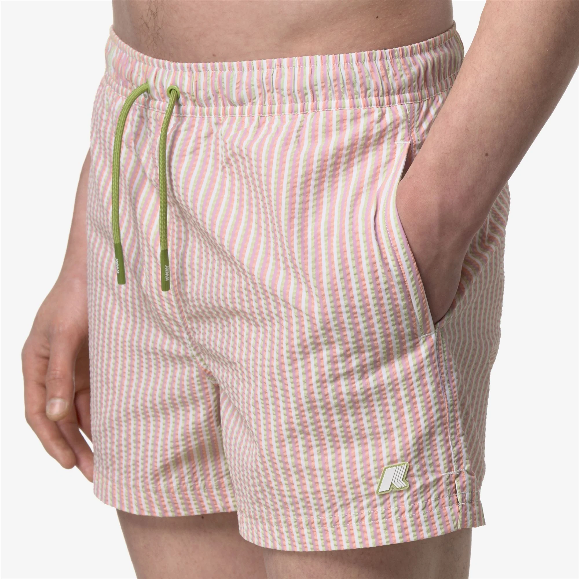 HAZEL MULTISTRIPES BEACH - Bathing Suits - Swimming Trunks - Man - WHITE-PINK-VIOLET-GREEN - Image 2