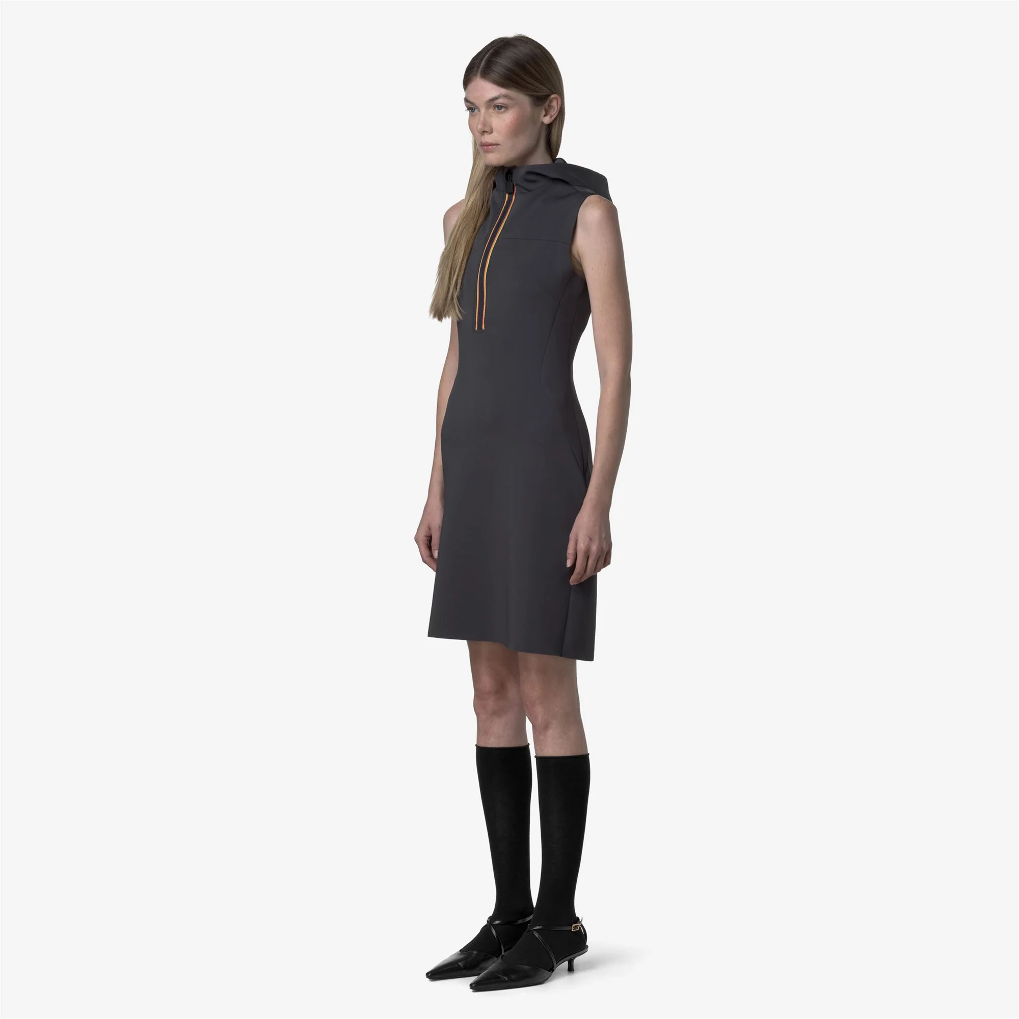 HOODRESS SCUBA - Dresses - Short - Woman - BLUE NIGHT - Image 4