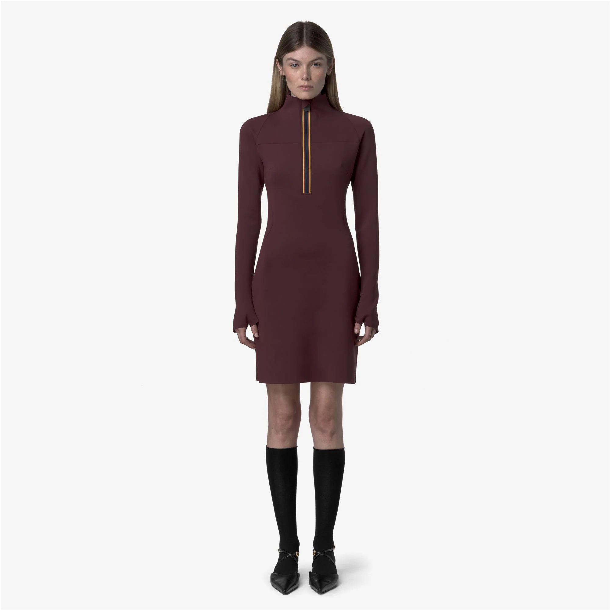 MINID SCUBA - Dresses - Short - Woman - RED DK AMARANTO - Image 3