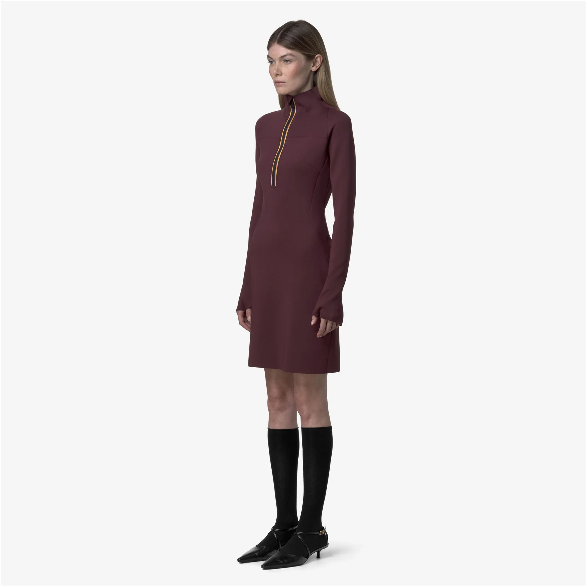 MINID SCUBA - Dresses - Short - Woman - RED DK AMARANTO - Image 4