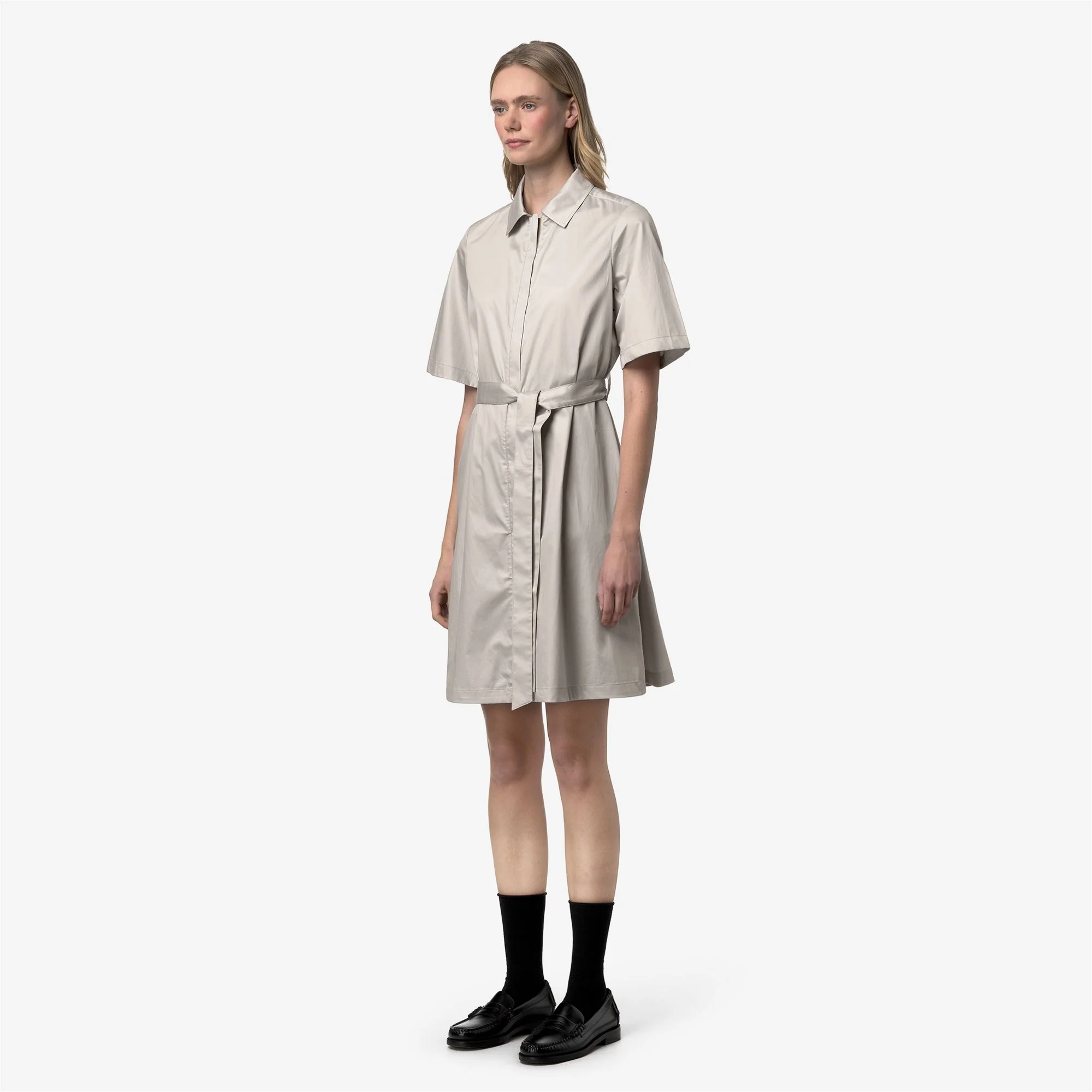 NOUAILLE SHINY COTTON - Dresses - Short - Woman - BEIGE LT - Image 4