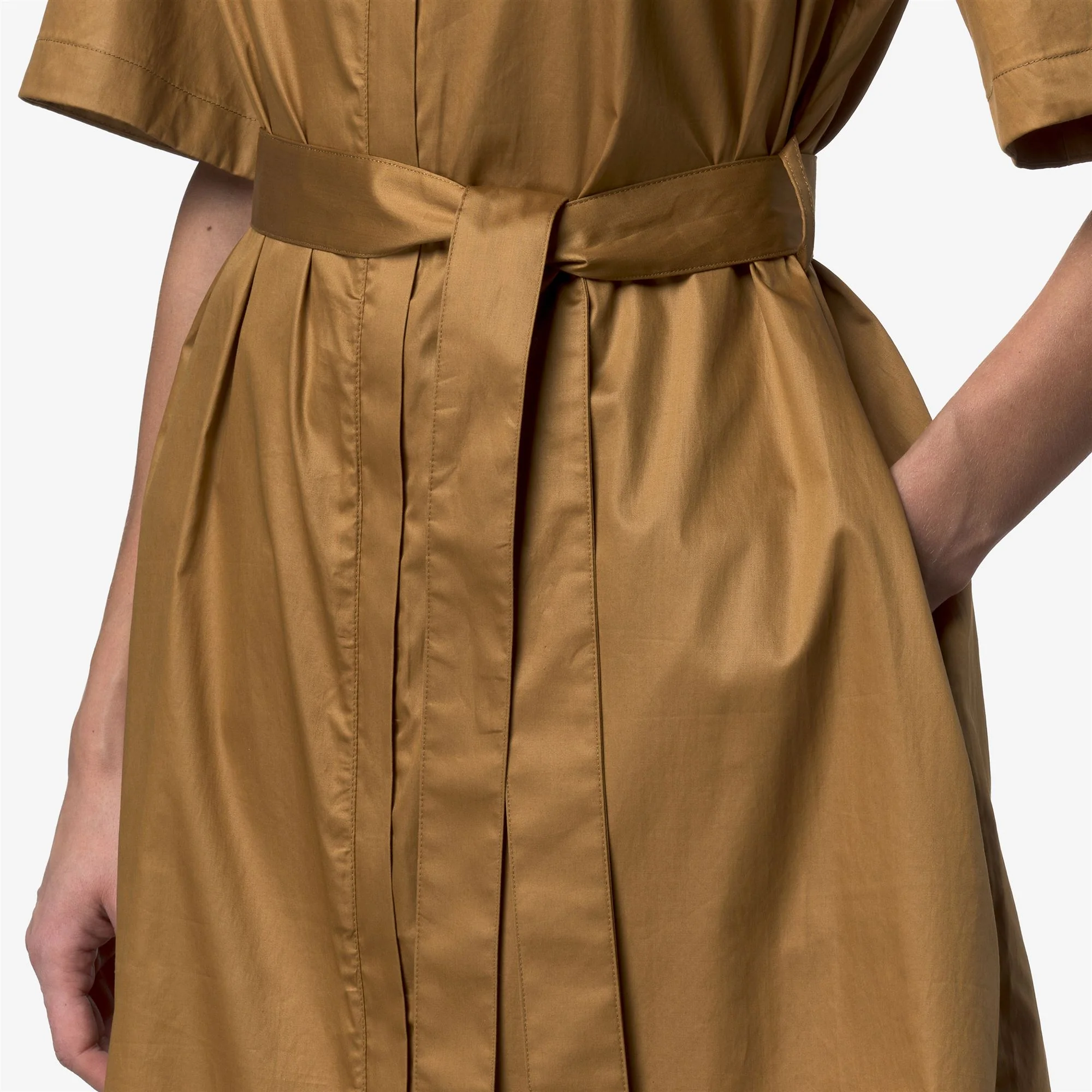 NOUAILLE SHINY COTTON - Dresses - Short - Woman - BROWN BISTRE - Image 2