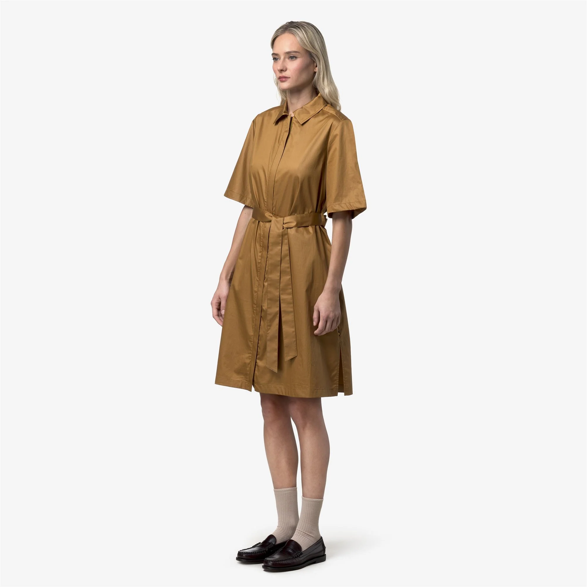 NOUAILLE SHINY COTTON - Dresses - Short - Woman - BROWN BISTRE - Image 4