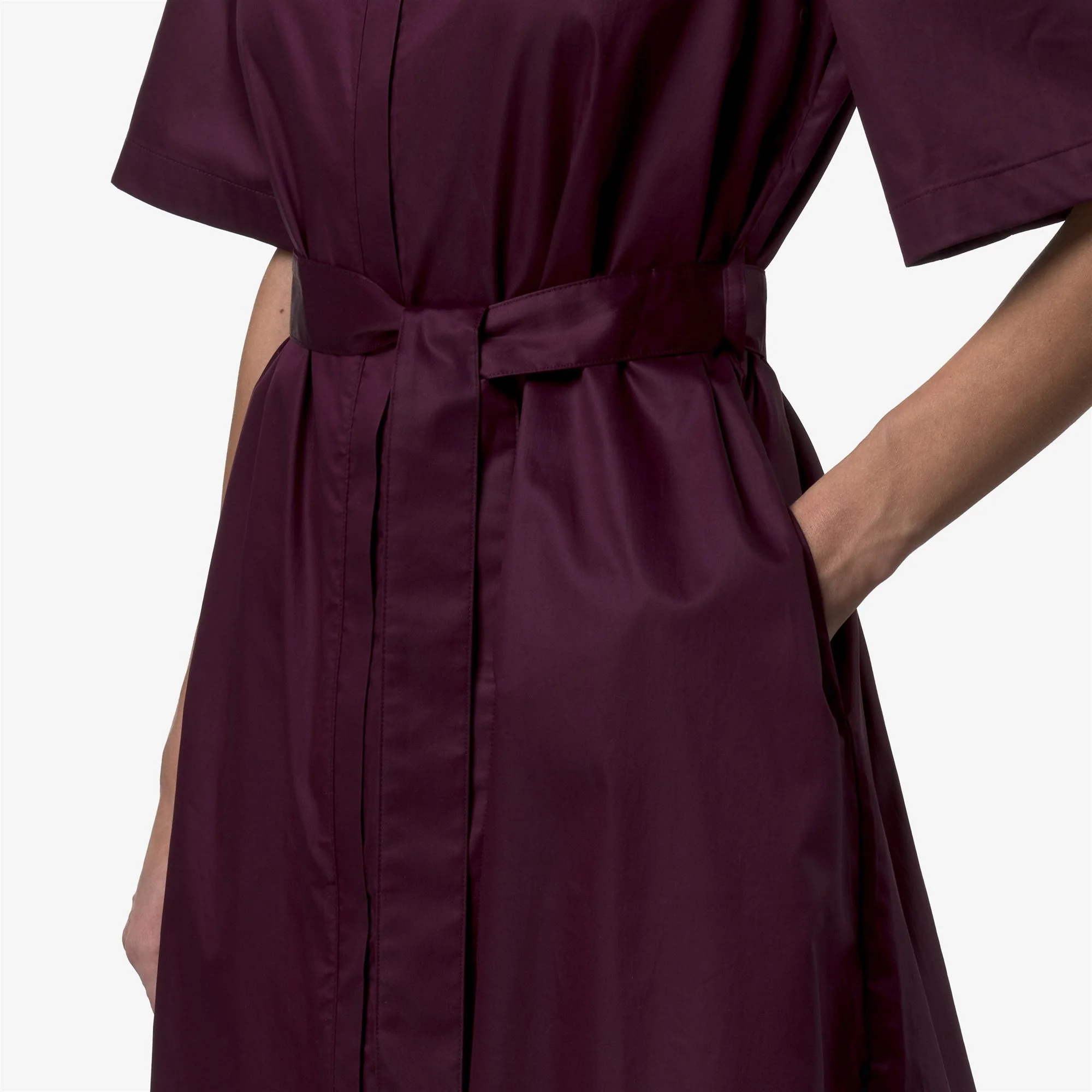NOUAILLE SHINY COTTON - Dresses - Short - Woman - VIOLET MAUVE WINE - Image 2