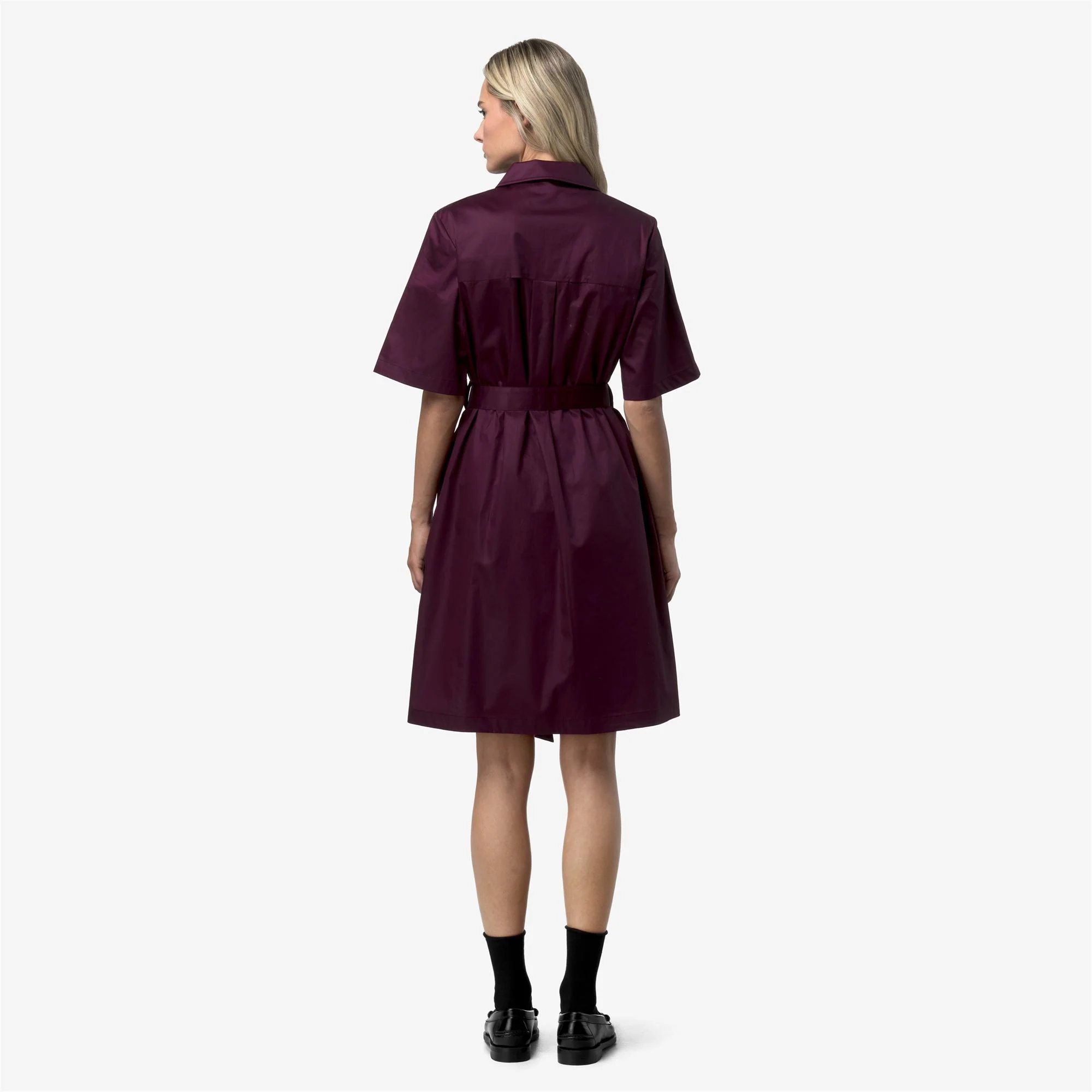 NOUAILLE SHINY COTTON - Dresses - Short - Woman - VIOLET MAUVE WINE - Image 5