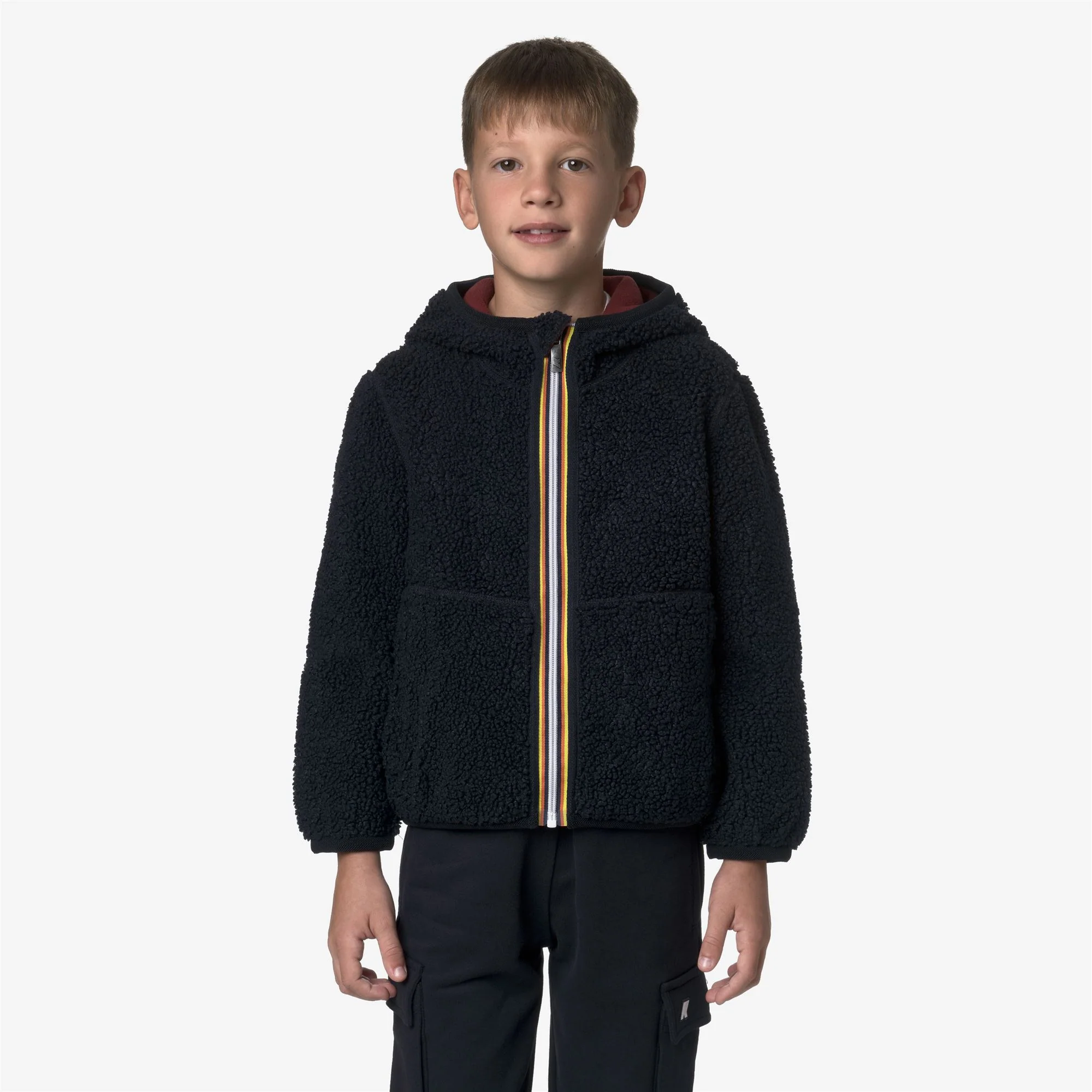 P. JACK SHERPA POLAR REVERSIBLE - Fleece - Hoodie Full Zip - Boy - BLUE DEPTH-RED SYRAH - Image 4