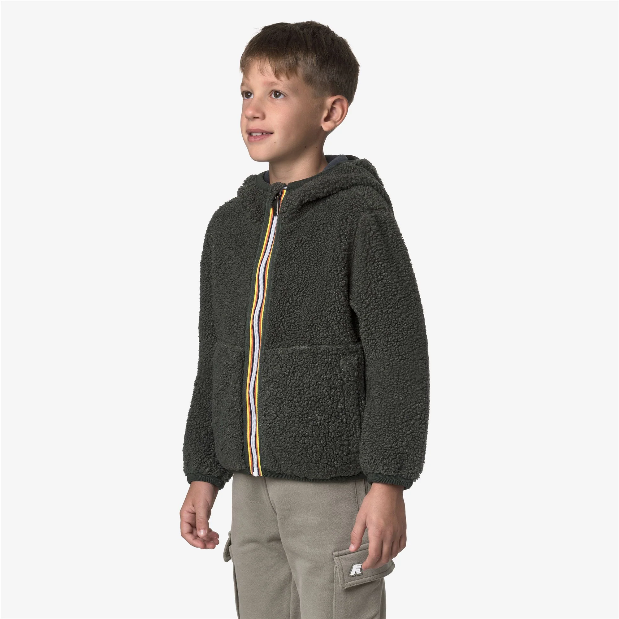 P. JACK SHERPA POLAR REVERSIBLE - Fleece - Hoodie Full Zip - Boy - GREEN BLACKISH-BLUE AIRFORCE - Image 5
