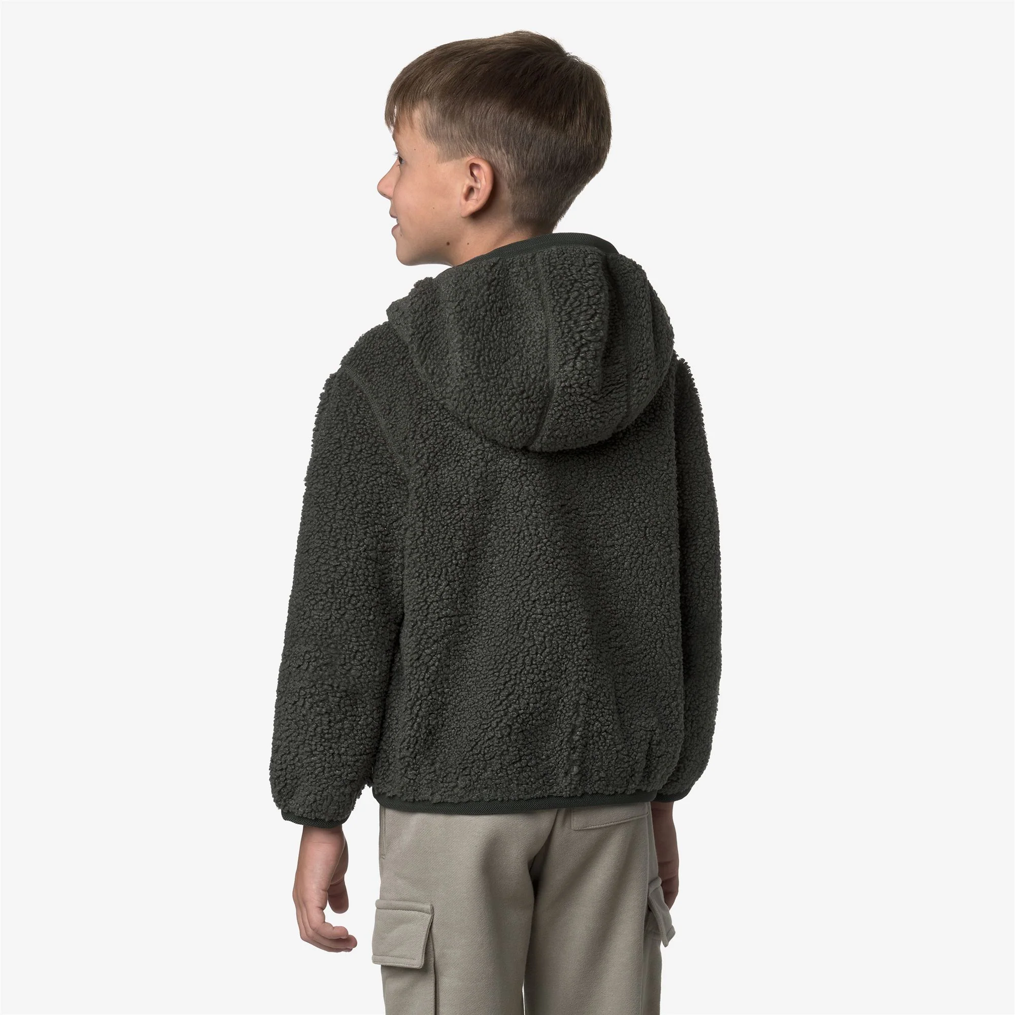 P. JACK SHERPA POLAR REVERSIBLE - Fleece - Hoodie Full Zip - Boy - GREEN BLACKISH-BLUE AIRFORCE - Image 6