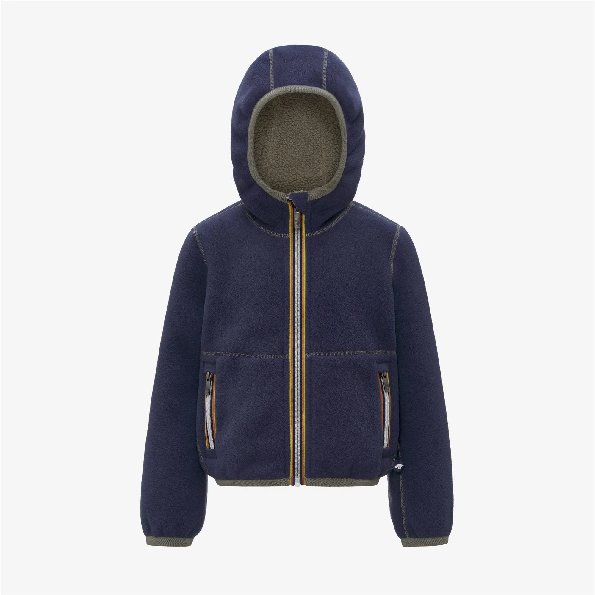 P. JACK SHERPA POLAR REVERSIBLE - Fleece - Hoodie Full Zip - Boy - GREEN OAK-BLUE DEEP COBALT - Image 2