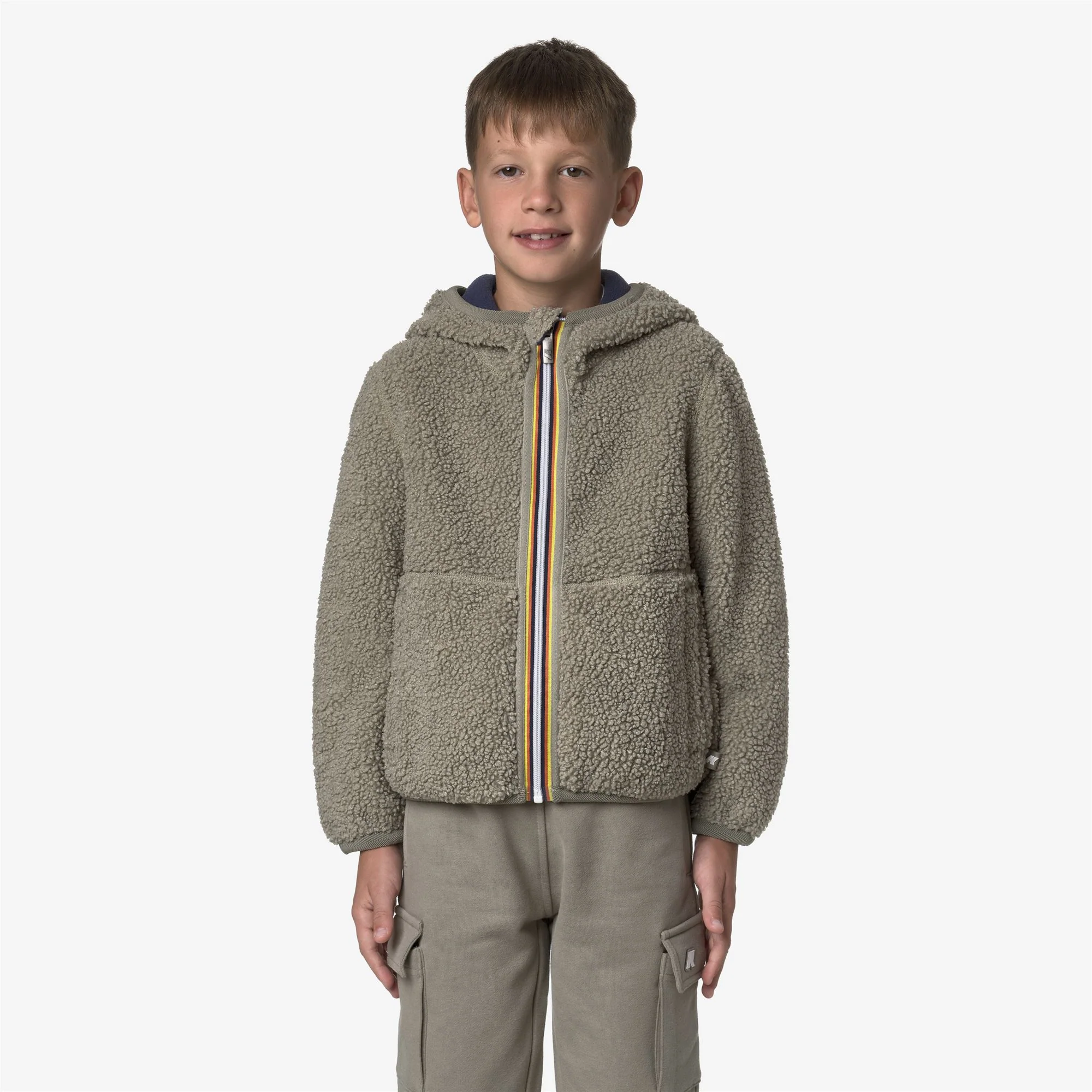 P. JACK SHERPA POLAR REVERSIBLE - Fleece - Hoodie Full Zip - Boy - GREEN OAK-BLUE DEEP COBALT - Image 4