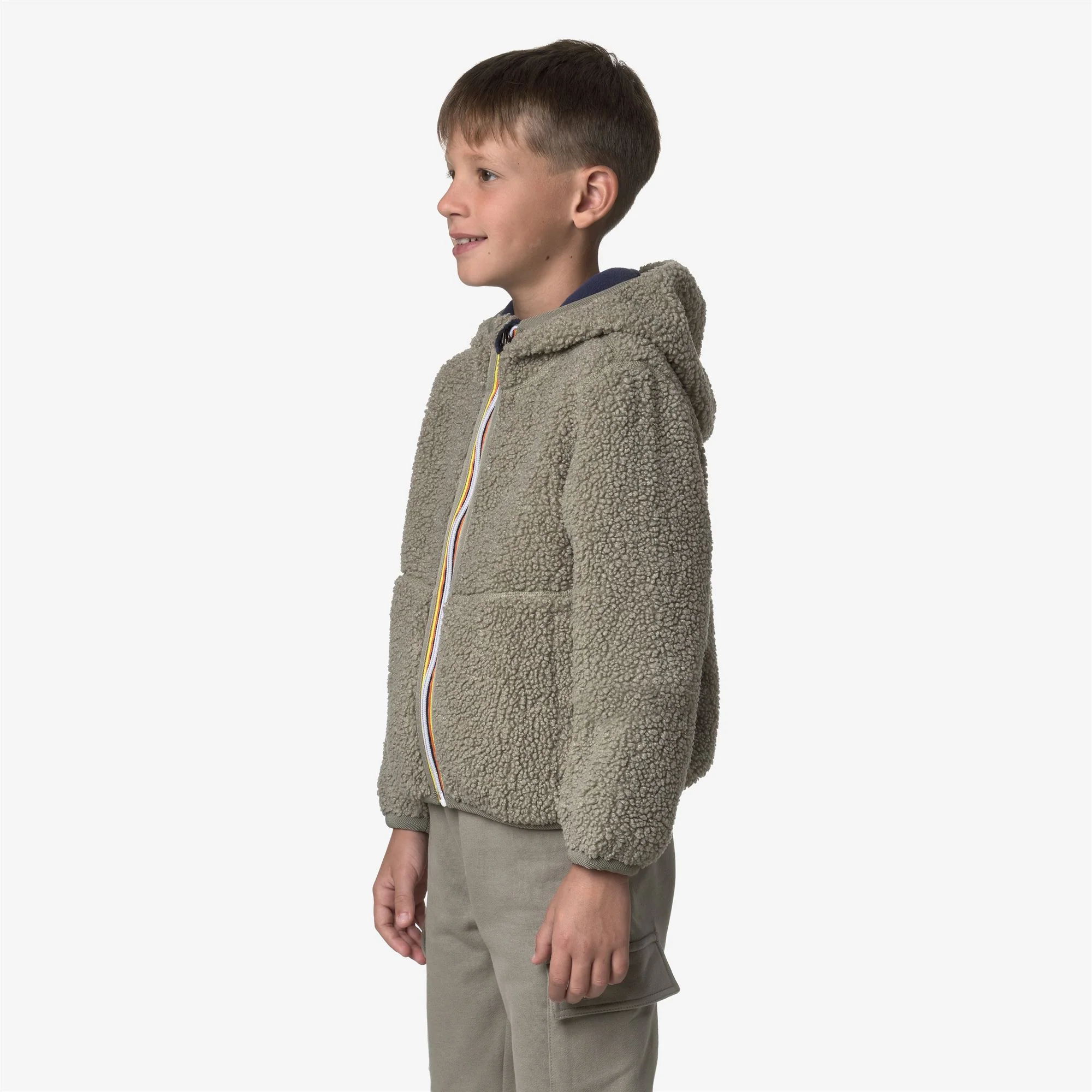 P. JACK SHERPA POLAR REVERSIBLE - Fleece - Hoodie Full Zip - Boy - GREEN OAK-BLUE DEEP COBALT - Image 5