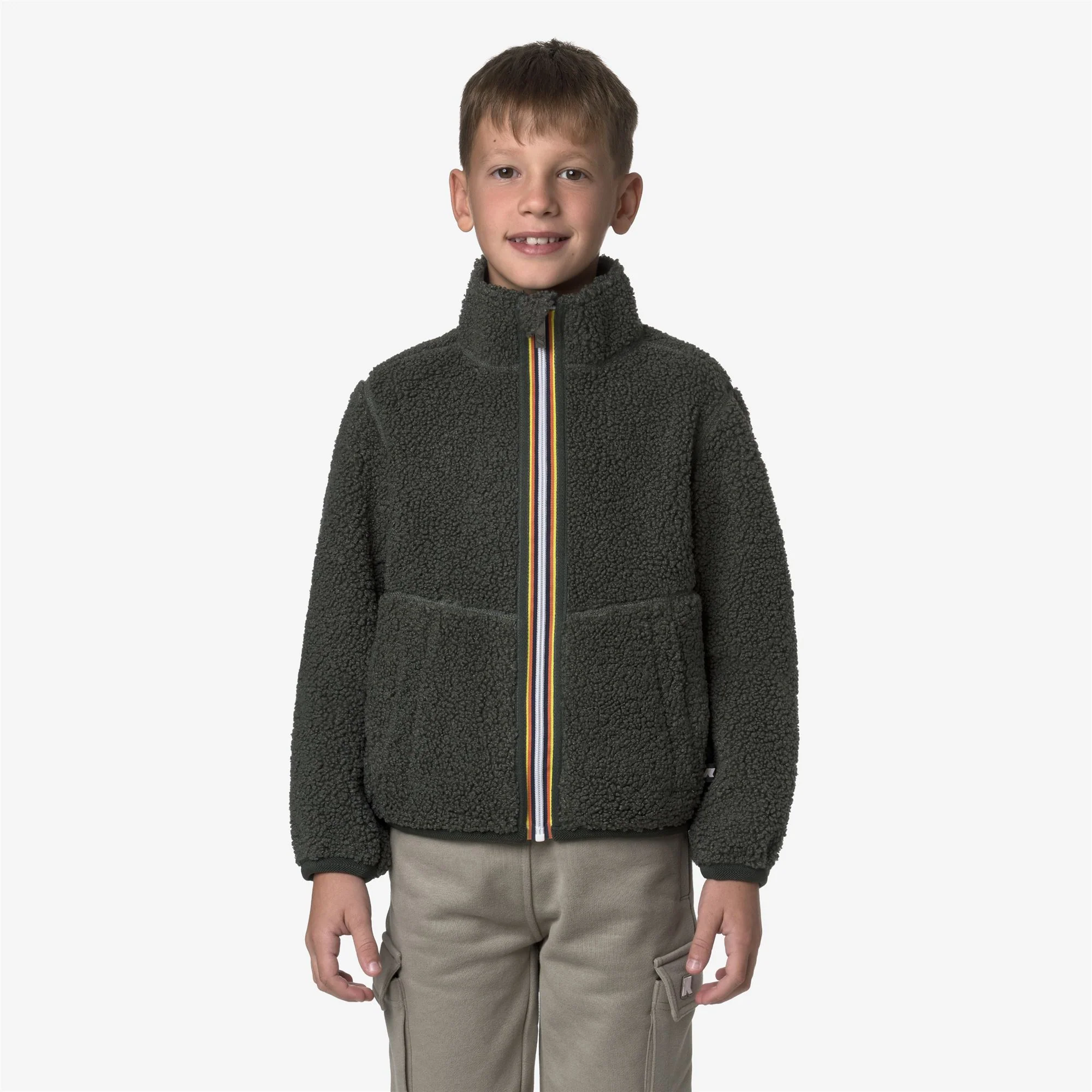 P. PASCAL SHERPA POLAR REVERSIBLE - Fleece - Jacket - Boy - GREEN BLACKISH-BLUE AIRFORCE - Image 4