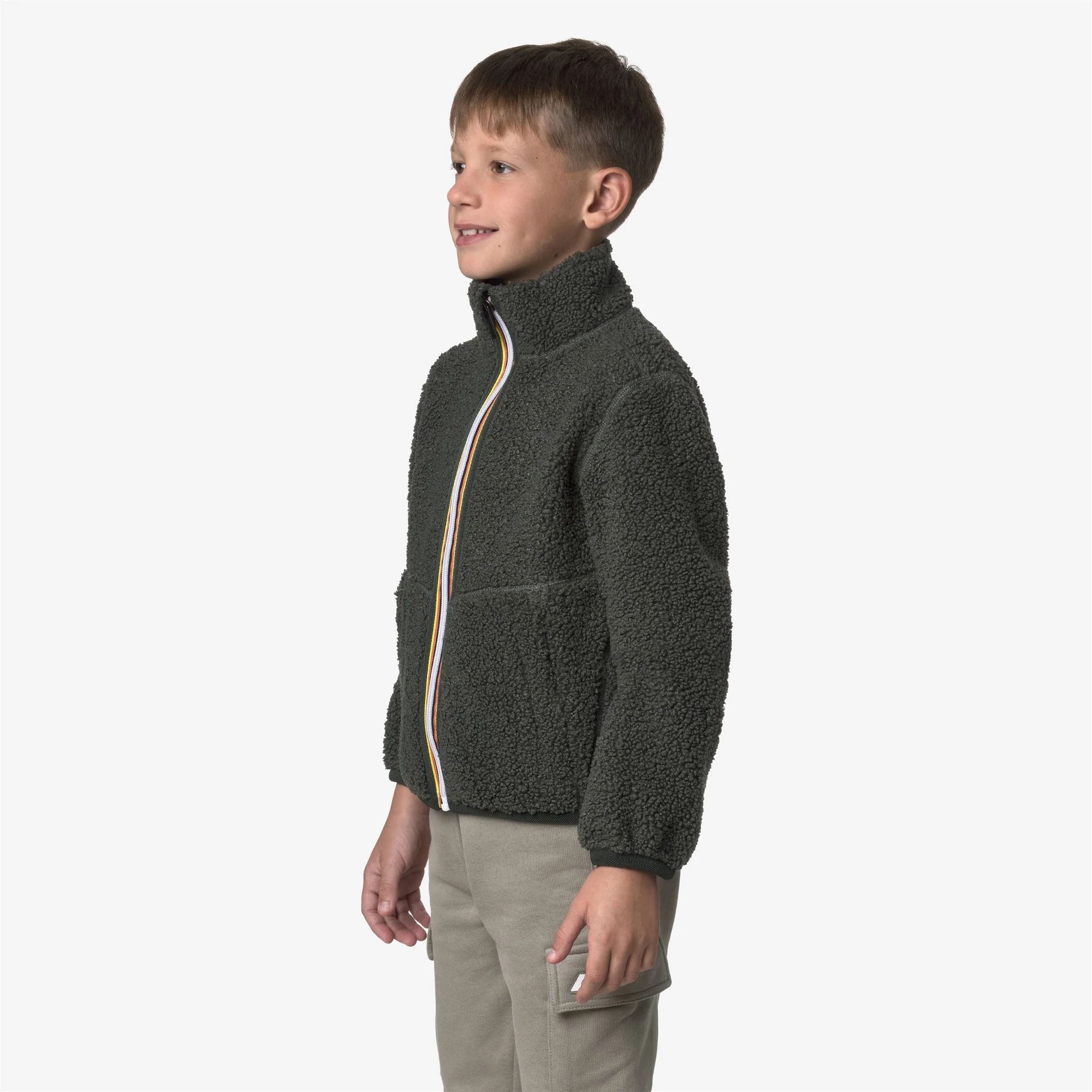 P. PASCAL SHERPA POLAR REVERSIBLE - Fleece - Jacket - Boy - GREEN BLACKISH-BLUE AIRFORCE - Image 5