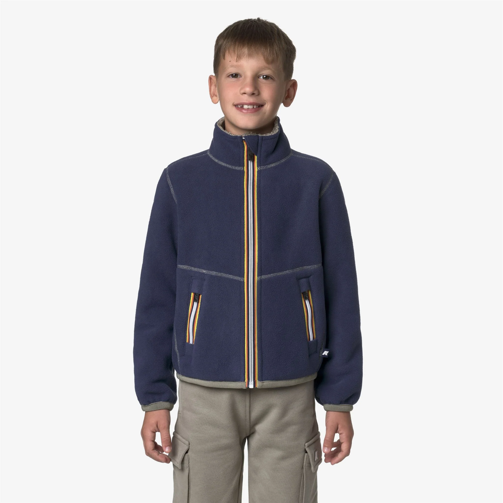 P. PASCAL SHERPA POLAR REVERSIBLE - Fleece - Jacket - Boy - GREEN OAK-BLUE DEEP COBALT - Image 3