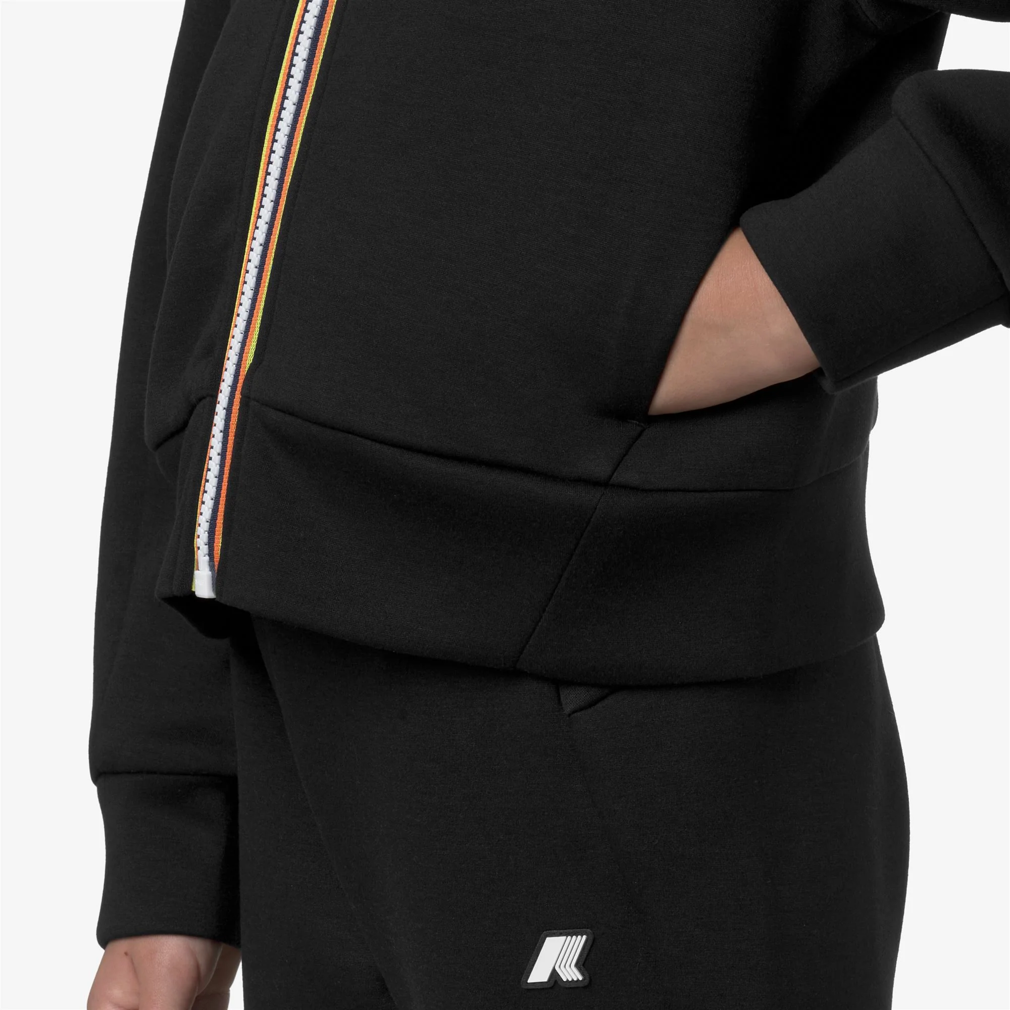 P. DIVINE LIGHT SPACER - Fleece - Hoodie Full Zip - Girl - BLACK PURE - Image 2
