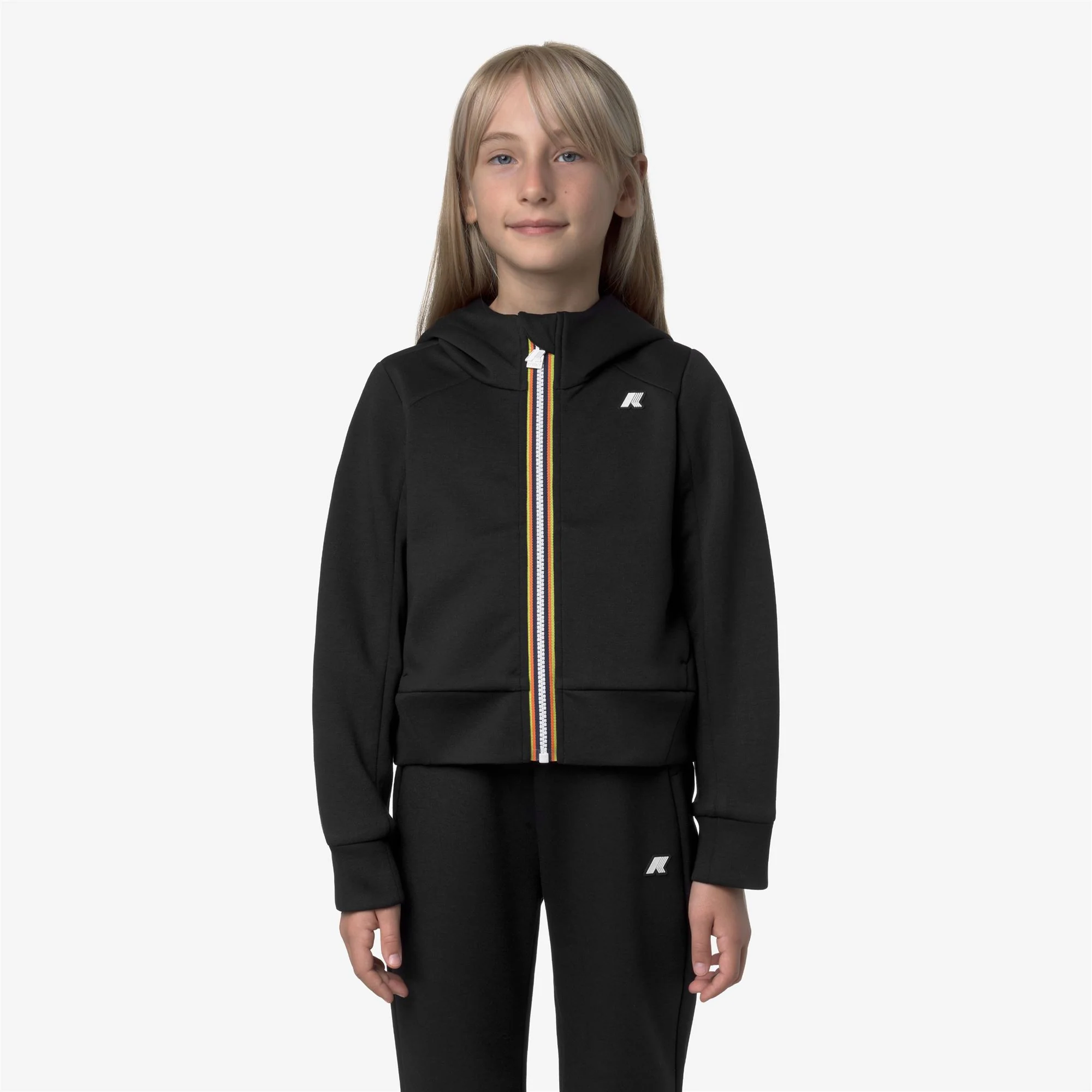P. DIVINE LIGHT SPACER - Fleece - Hoodie Full Zip - Girl - BLACK PURE - Image 3