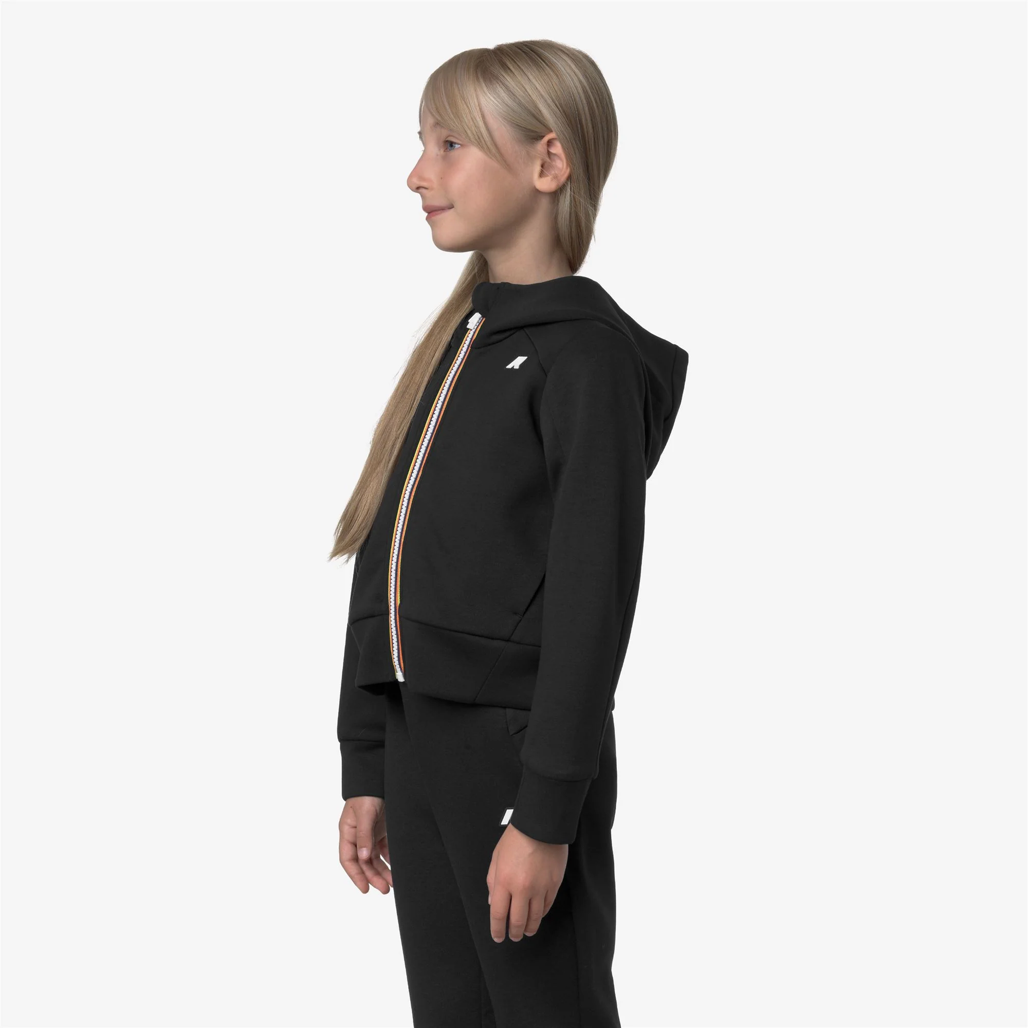 P. DIVINE LIGHT SPACER - Fleece - Hoodie Full Zip - Girl - BLACK PURE - Image 4