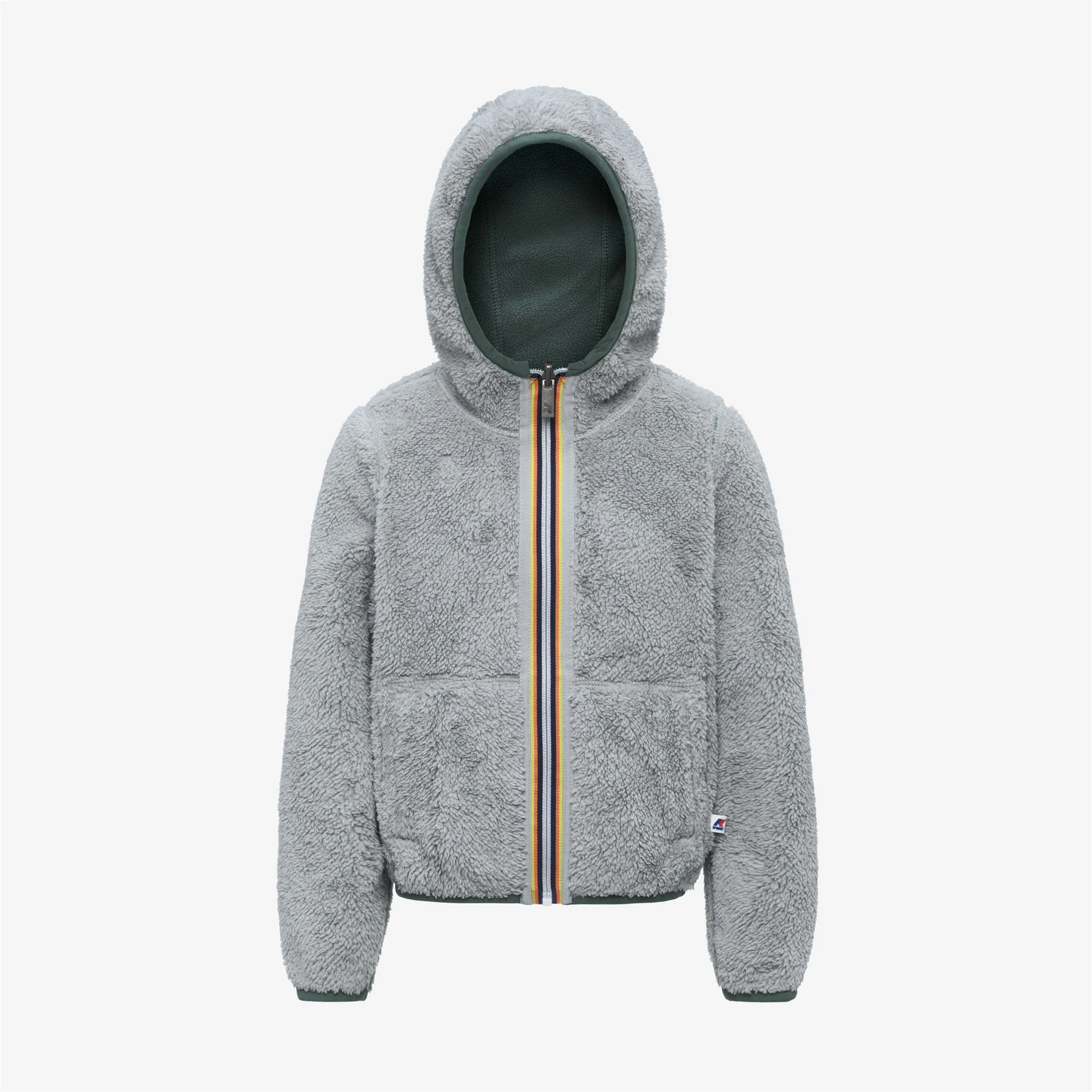 P. LILY POLAR REVERSIBLE - Fleece - Jacket - Girl - GREEN LAUREL-GREY LT - Image 2