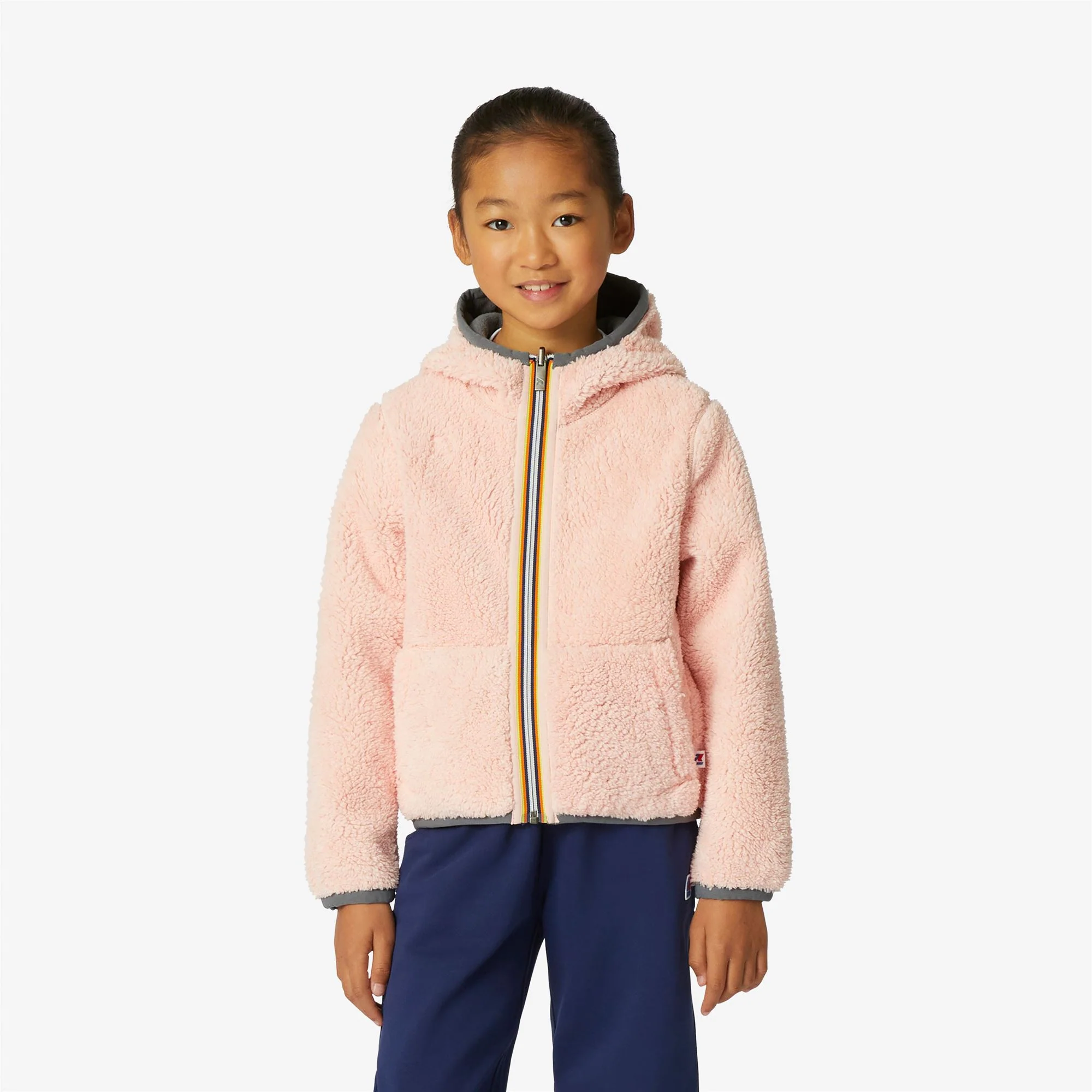 P. LILY POLAR REVERSIBLE - Fleece - Jacket - Girl - GREY MD STEEL-PINK DAFNE - Image 3
