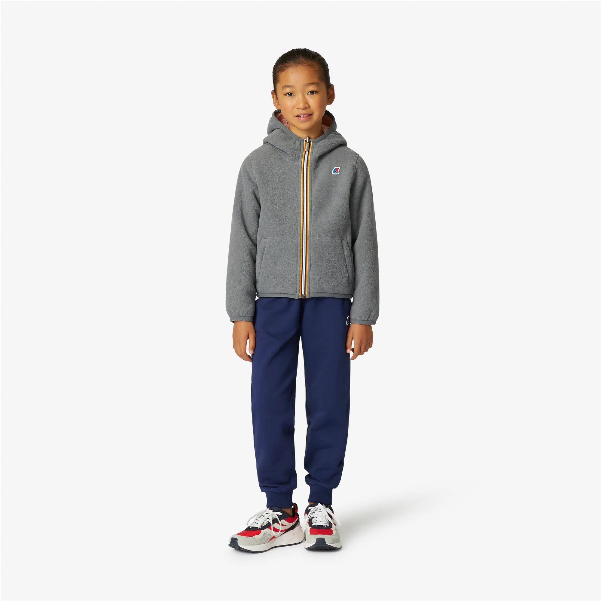 P. LILY POLAR REVERSIBLE - Fleece - Jacket - Girl - GREY MD STEEL-PINK DAFNE - Image 4