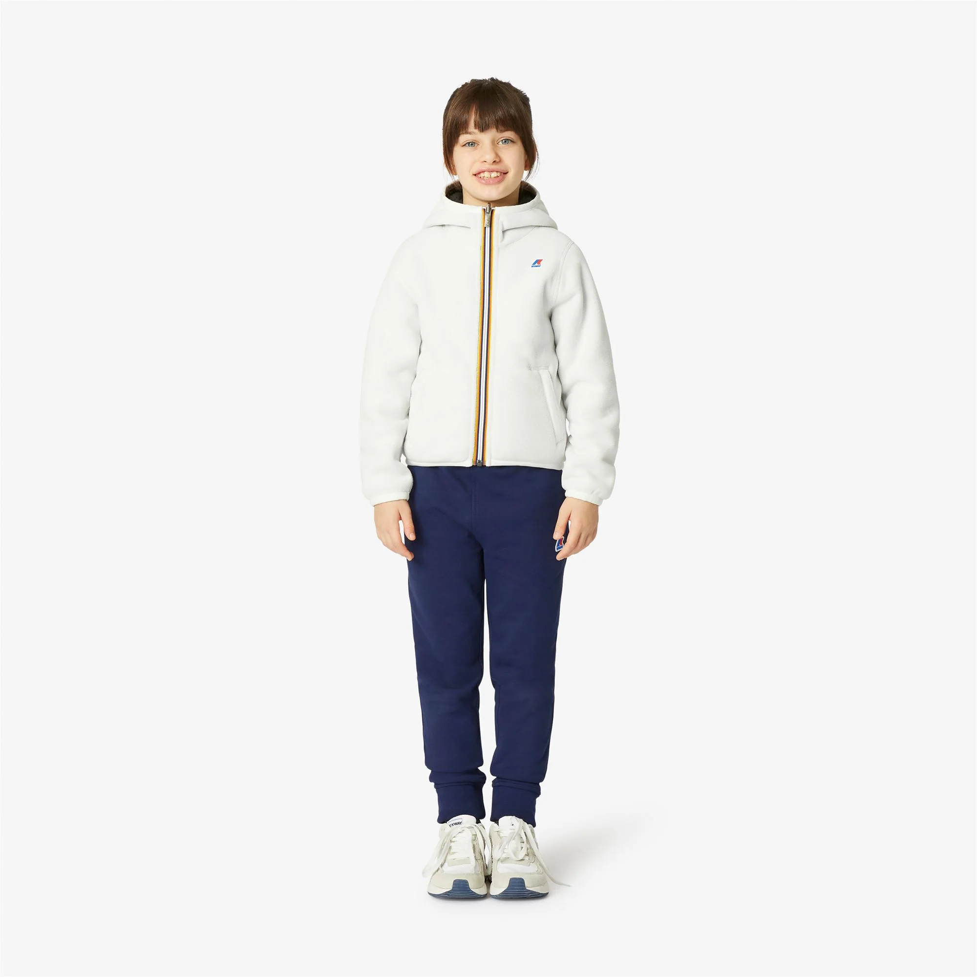 P. LILY POLAR REVERSIBLE - Fleece - Jacket - Girl - WHITE MILK-BLACK PURE - Image 4