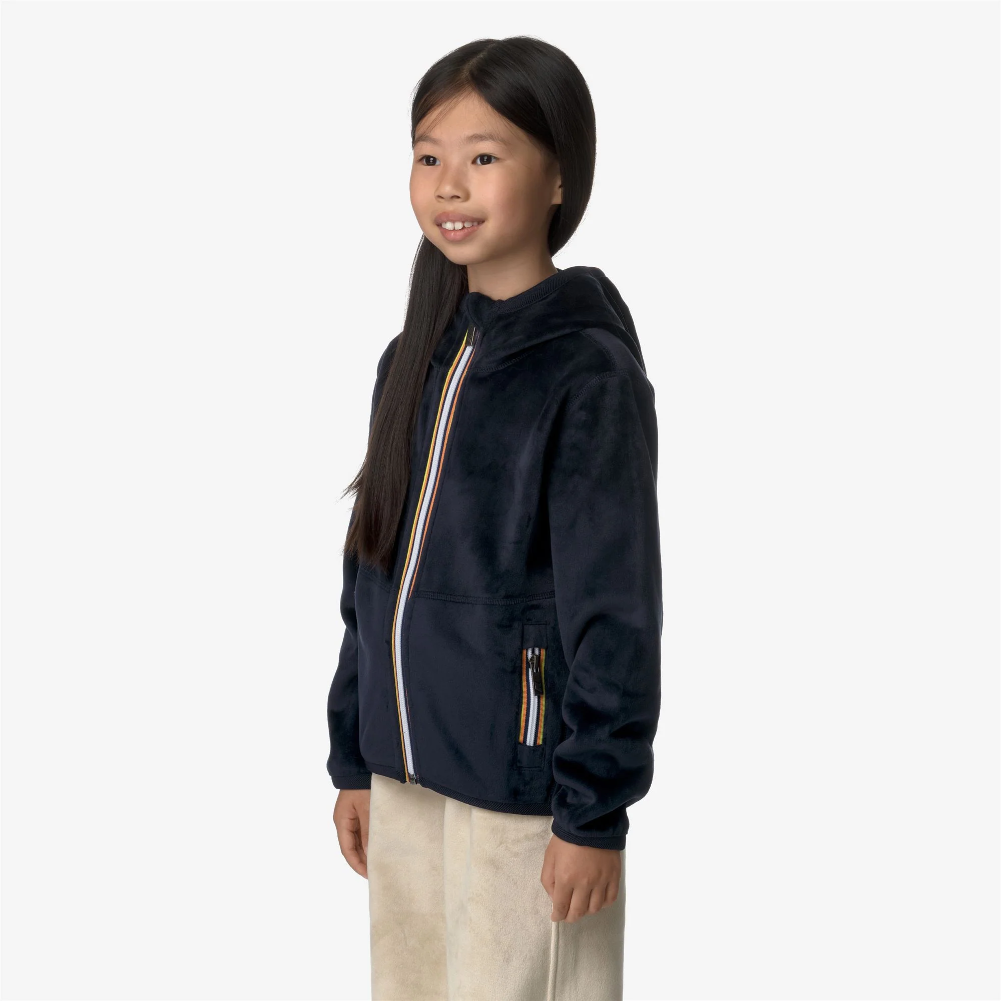 P. LILY VELOUR POLAR REVERSIBLE - Fleece - Jacket - Girl - BLUE DEPTH-BLUE DEPTH - Image 5