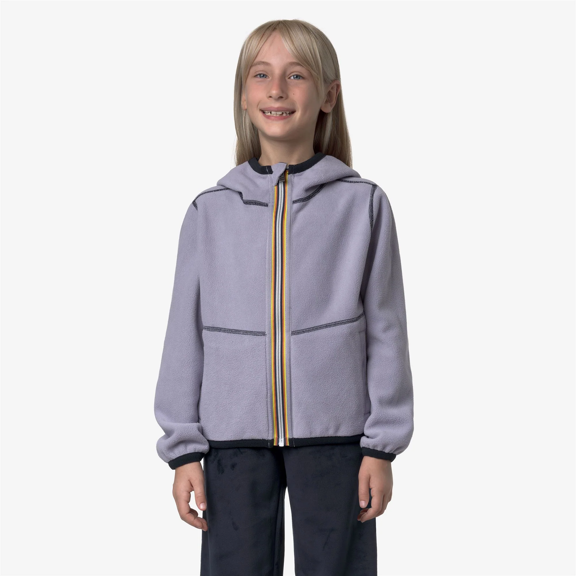 P. LILY VELOUR POLAR REVERSIBLE - Fleece - Jacket - Girl - BLUE DEPTH-VIOLET LAVENDER - Image 3
